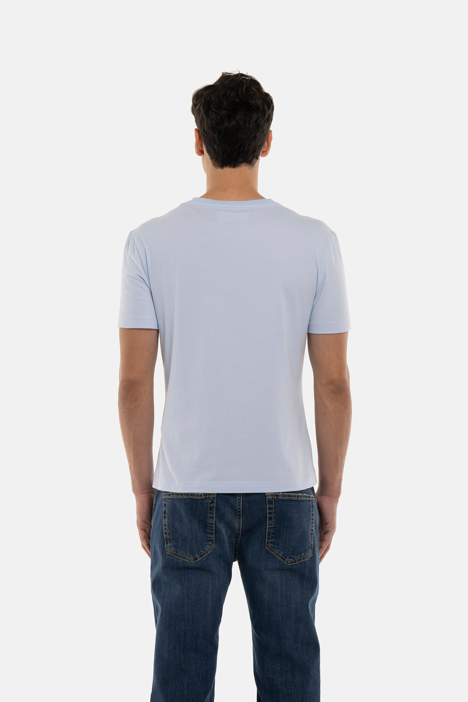 T-SHIRT TARTAN CON STAMPA - LIGHT BLUE - Abbigliamento sportivo | Hydrogen