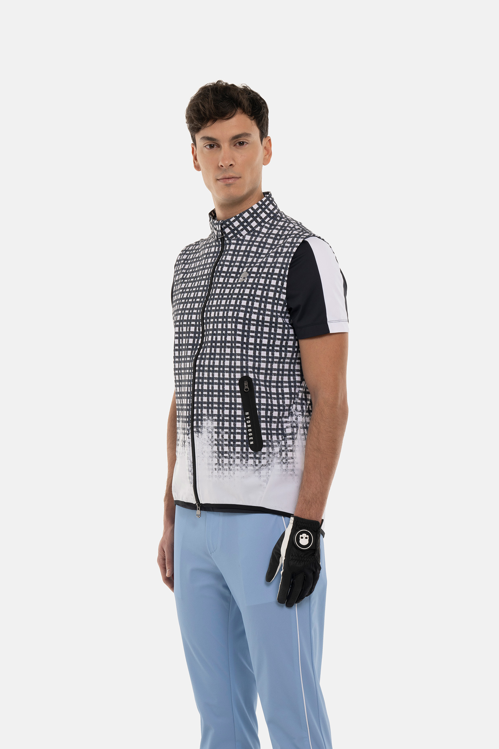 PAINTED TARTAN TECH VEST - TARTAN - Hydrogen - Luxury Sportwear