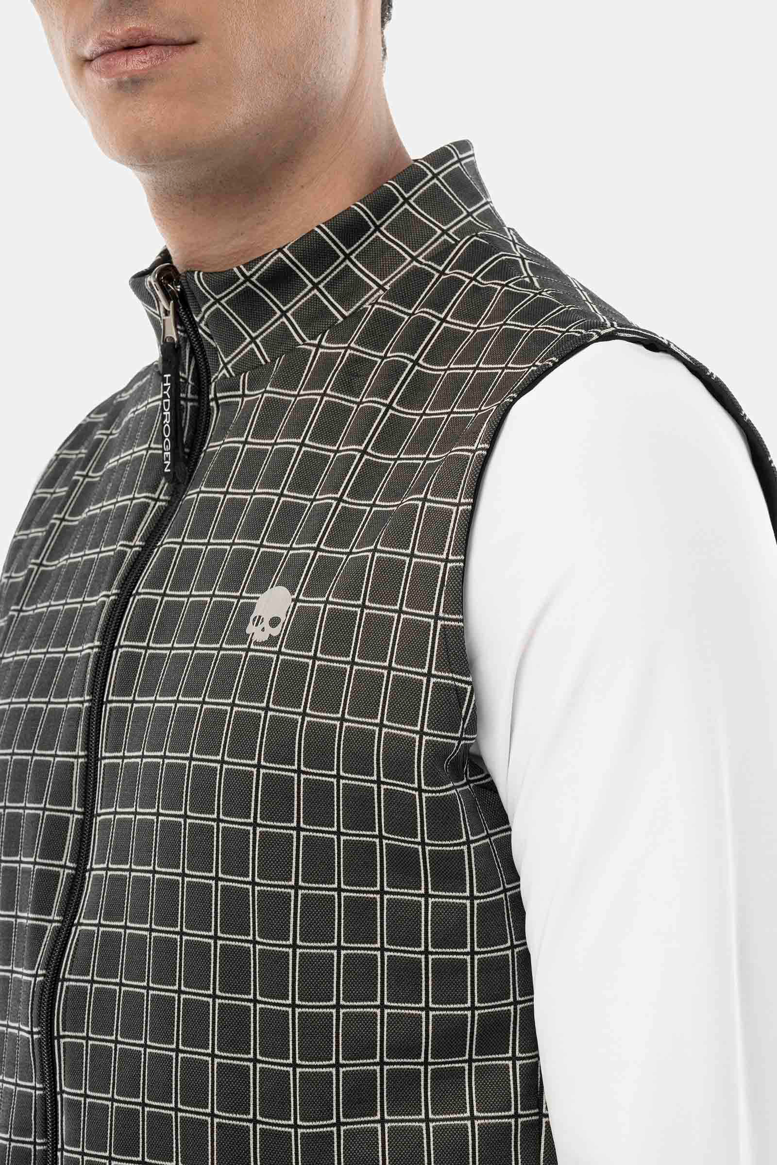 TILES REVERSIBLE TECH VEST - GREY - Hydrogen - Luxury Sportwear