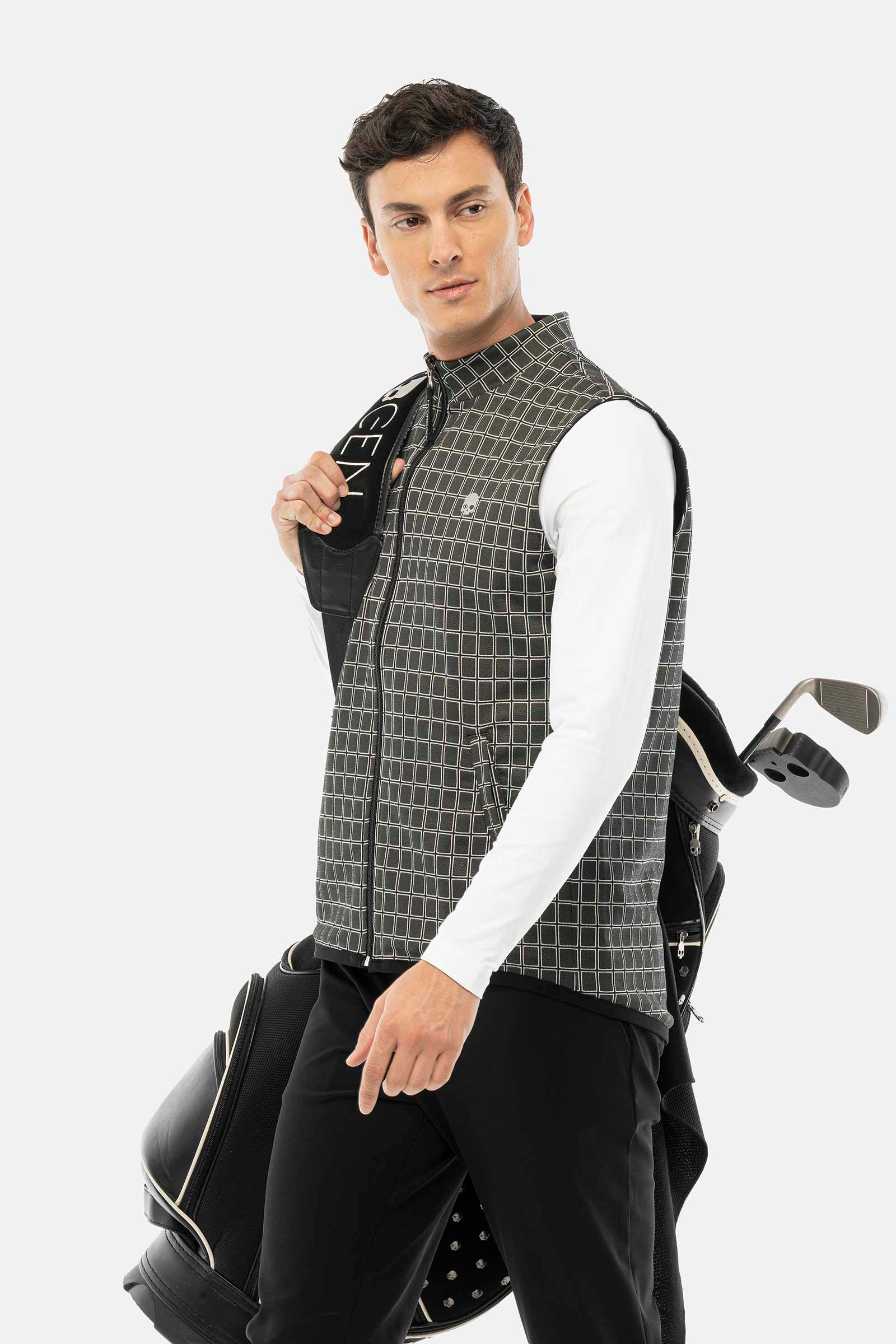 TILES REVERSIBLE TECH VEST - GREY - Hydrogen - Luxury Sportwear