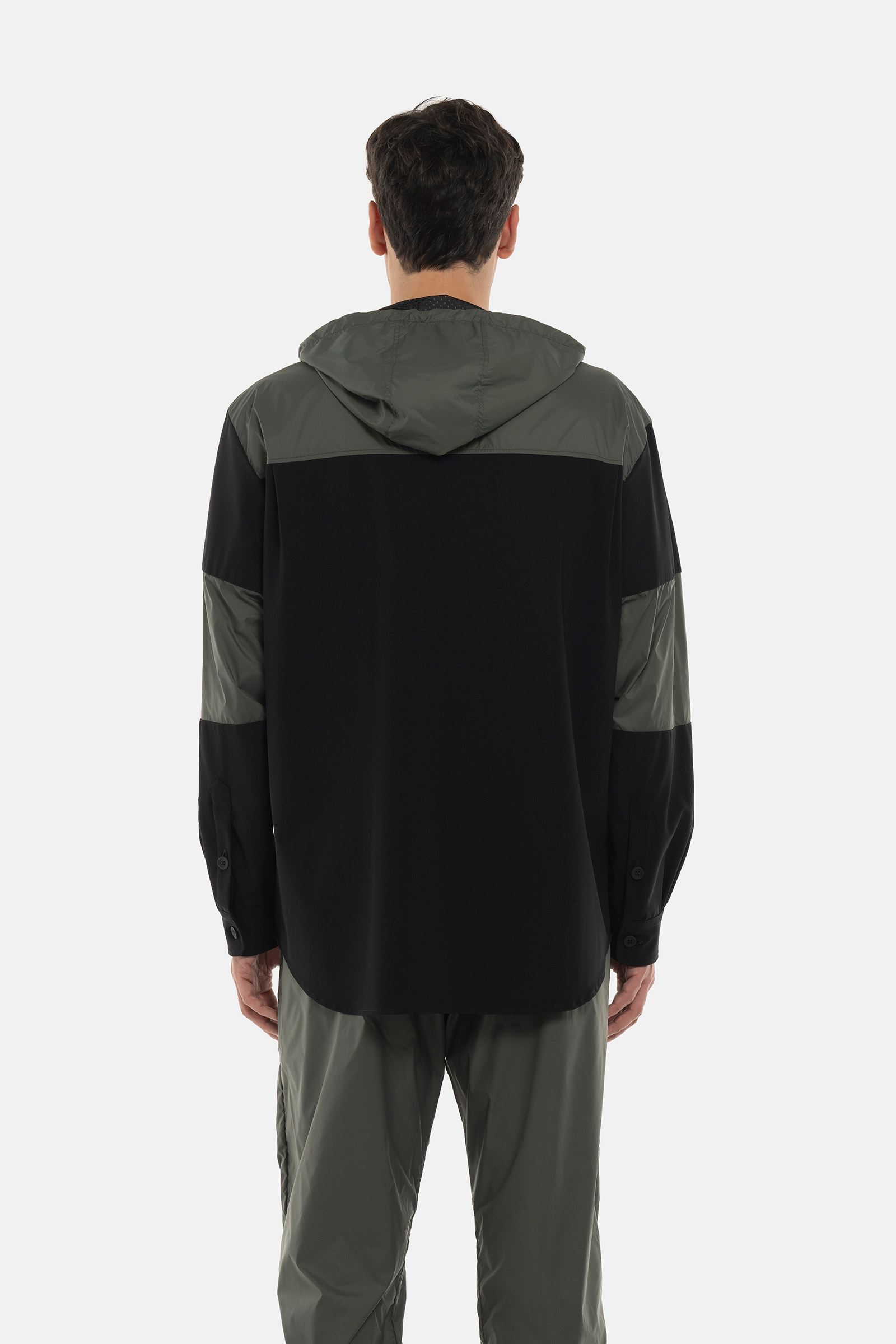 NYLON JACKET SHIRT - BLACK,GREEN - Hydrogen - Luxury Sportwear