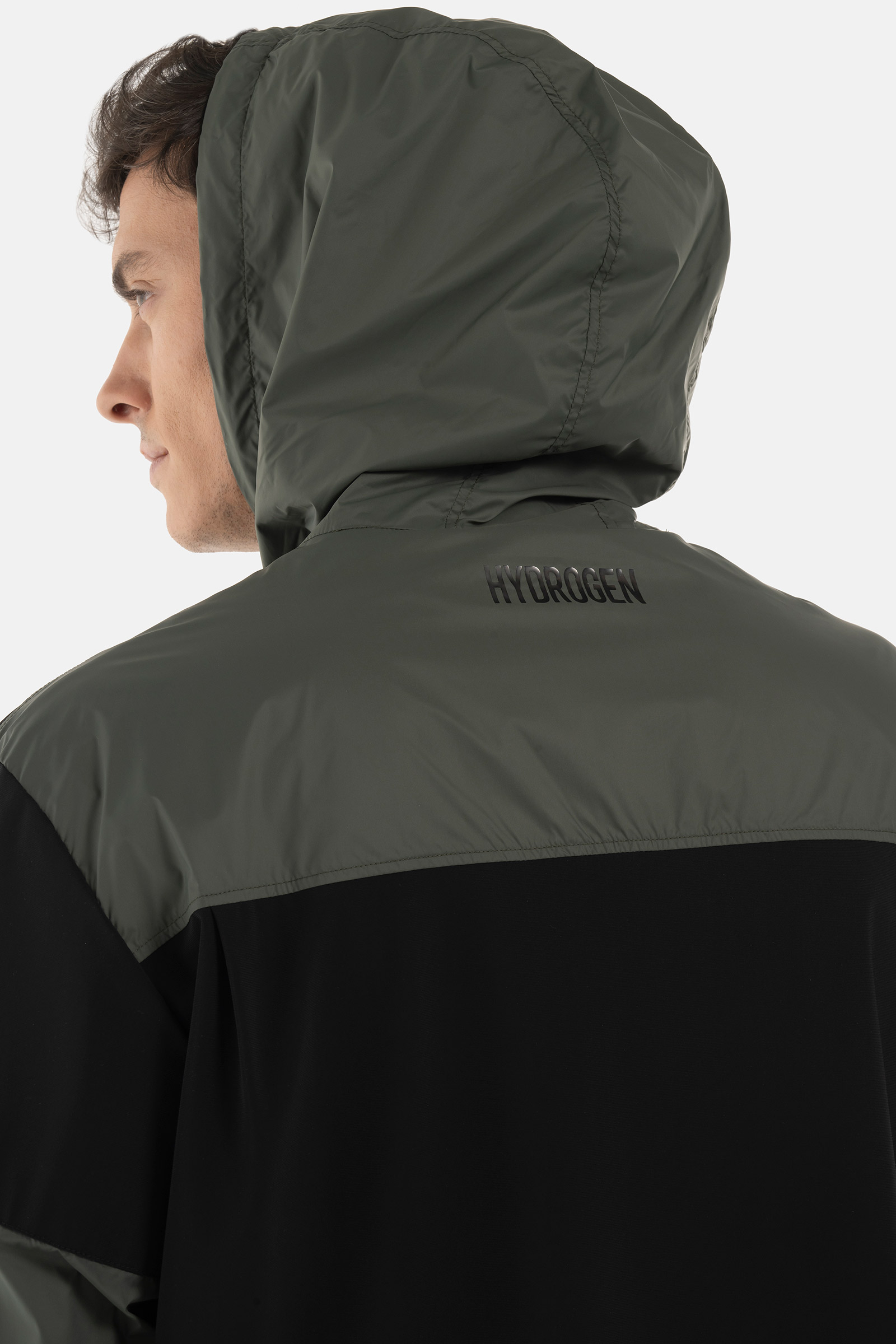 NYLON JACKET SHIRT - BLACK,GREEN - Hydrogen - Luxury Sportwear