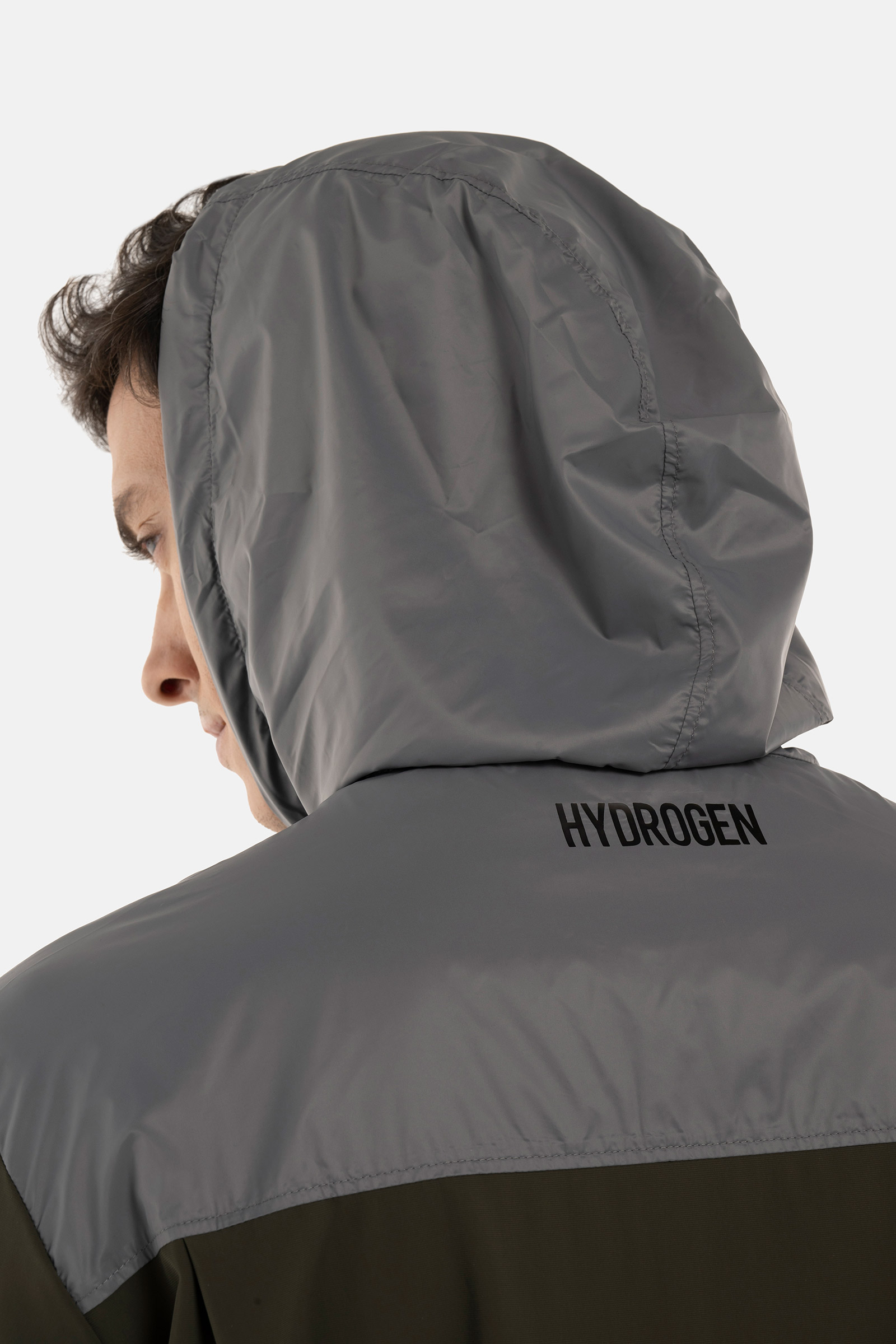 NYLON JACKET SHIRT - GREEN,GREY - Hydrogen - Luxury Sportwear