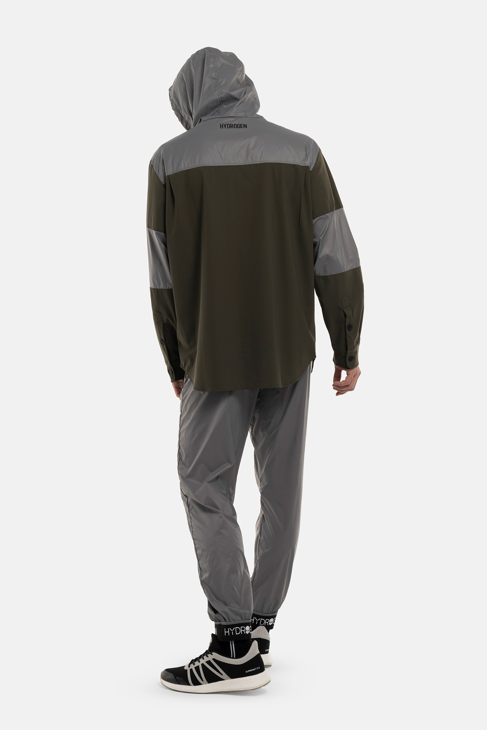 NYLON JACKET SHIRT - GREEN,GREY - Hydrogen - Luxury Sportwear
