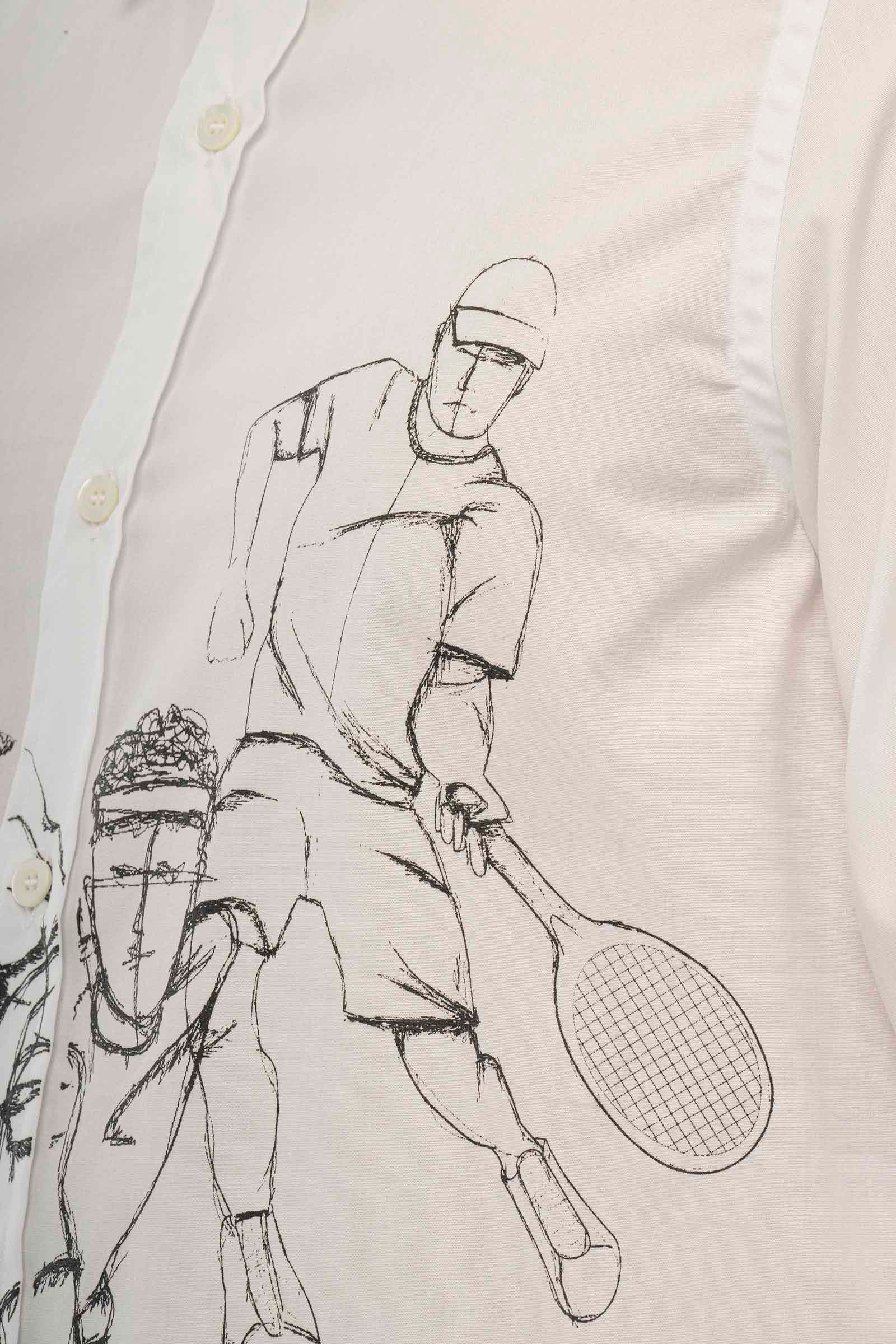 SKETCHES SHIRT - WHITE,BLACK - Hydrogen - Luxury Sportwear