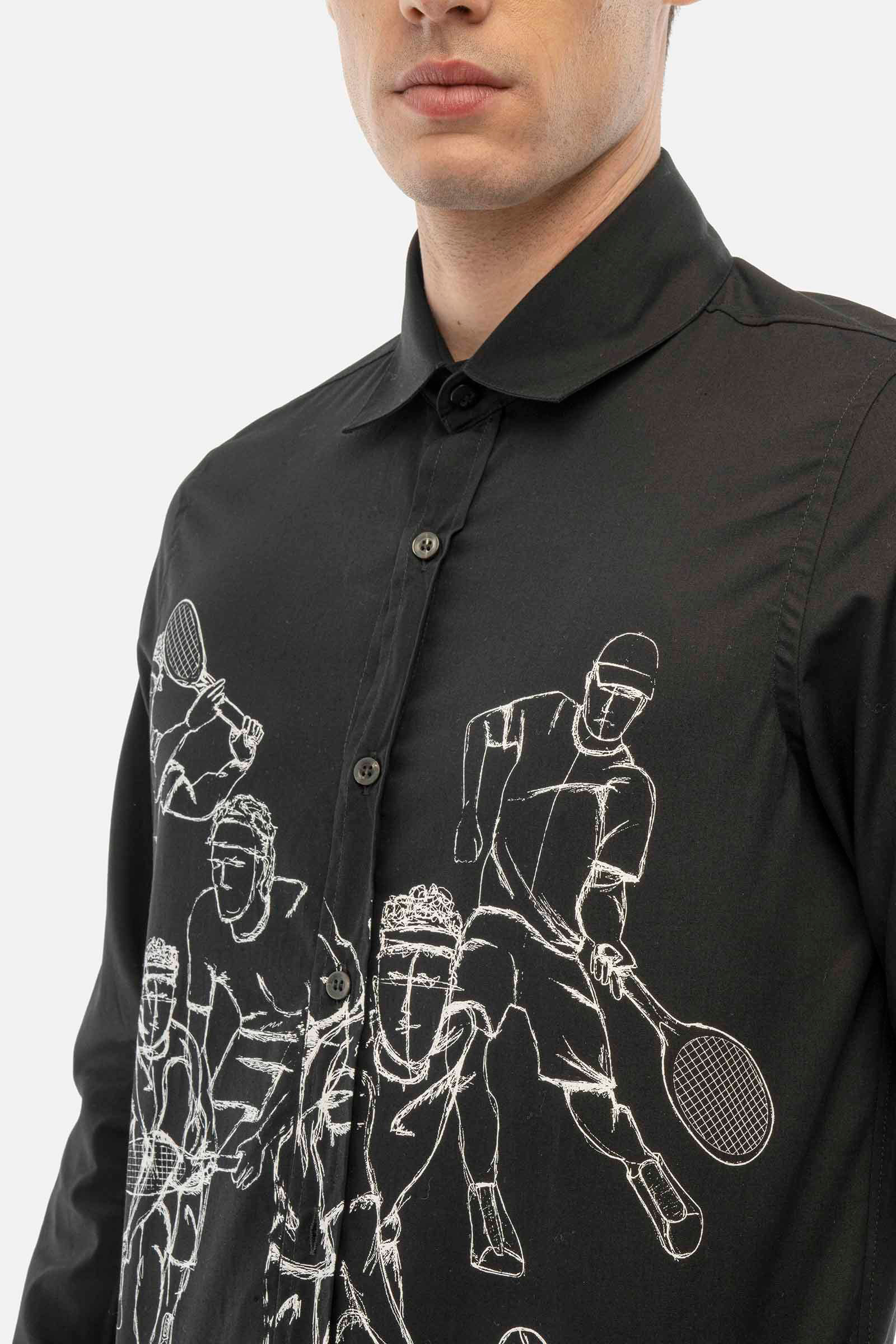 Camicia Tennis player - BLACK,WHITE - Abbigliamento sportivo | Hydrogen