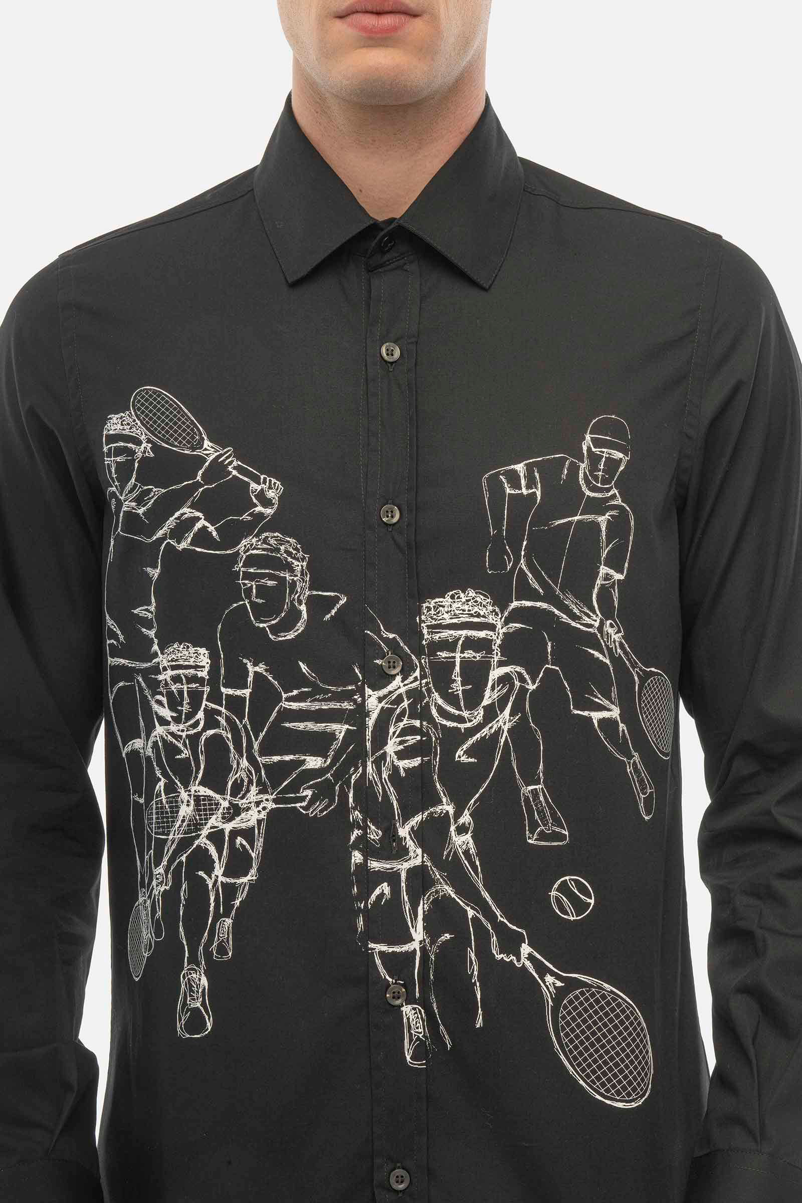 Camicia Tennis player - BLACK,WHITE - Abbigliamento sportivo | Hydrogen