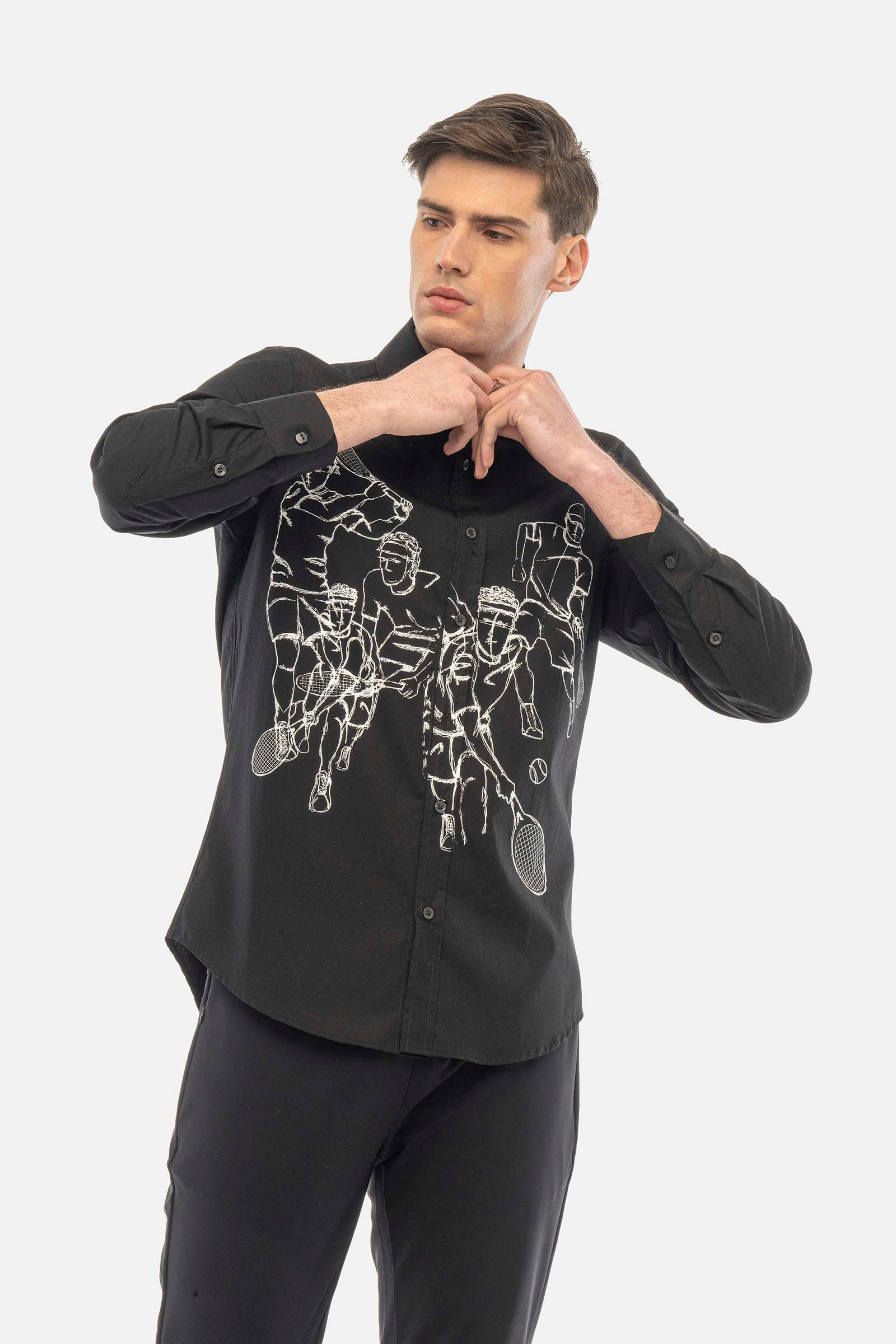 Camicia Tennis player - BLACK,WHITE - Abbigliamento sportivo | Hydrogen