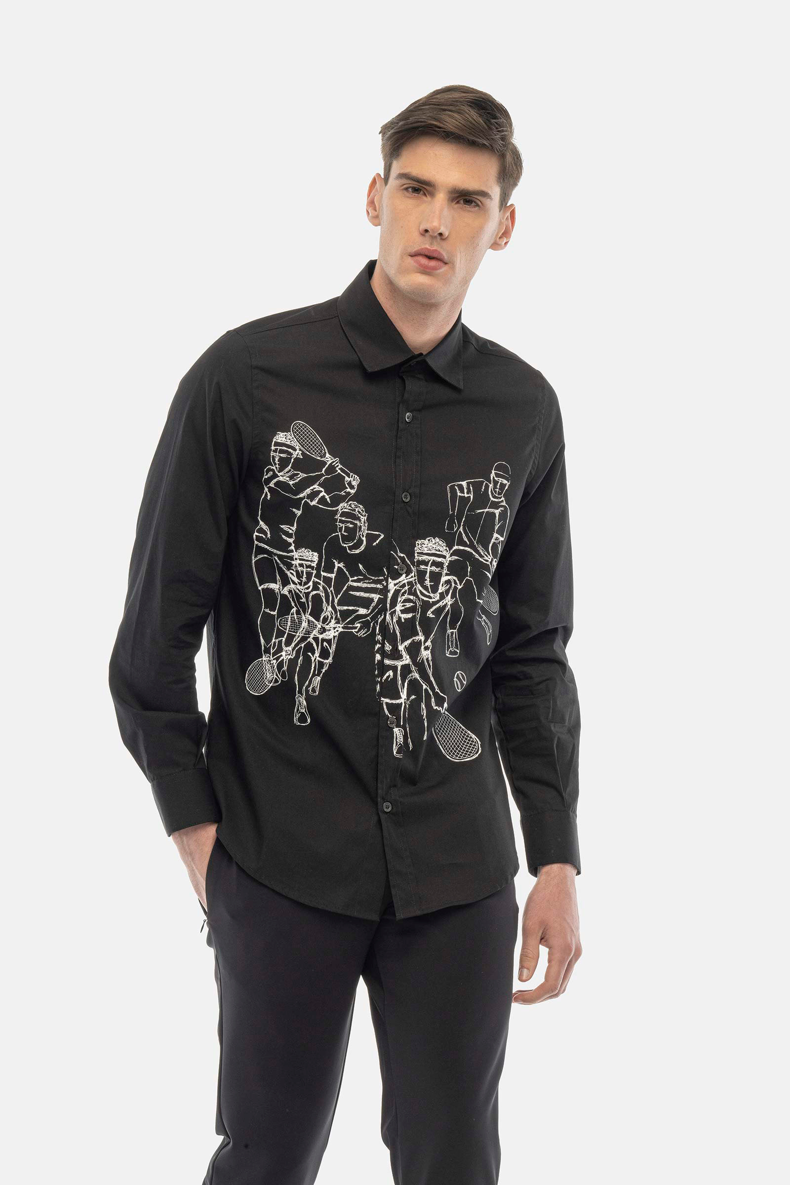 Camicia Tennis player - BLACK,WHITE - Abbigliamento sportivo | Hydrogen