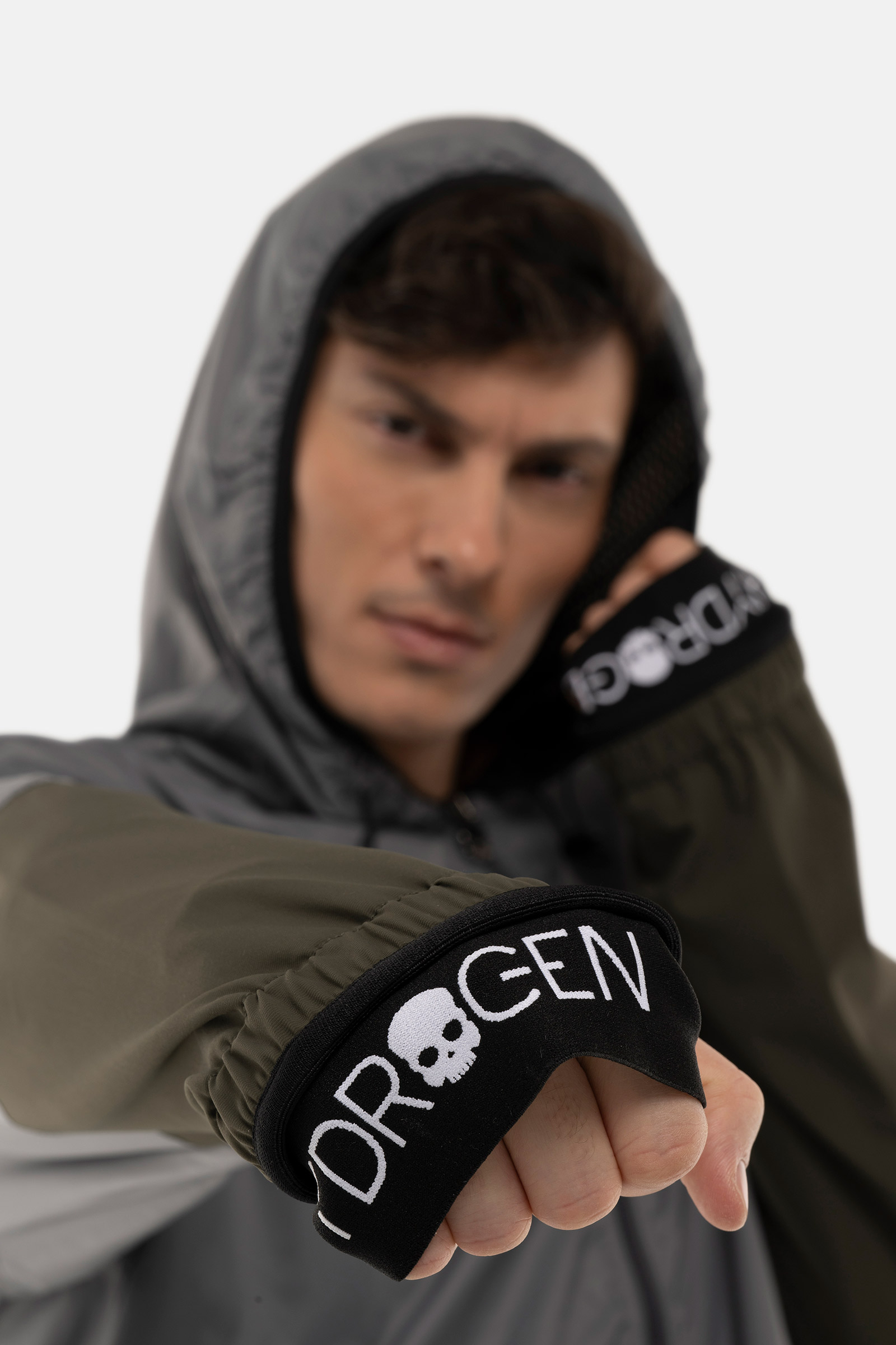 NYLON TECH JACKET - GREY,GREEN - Hydrogen - Luxury Sportwear