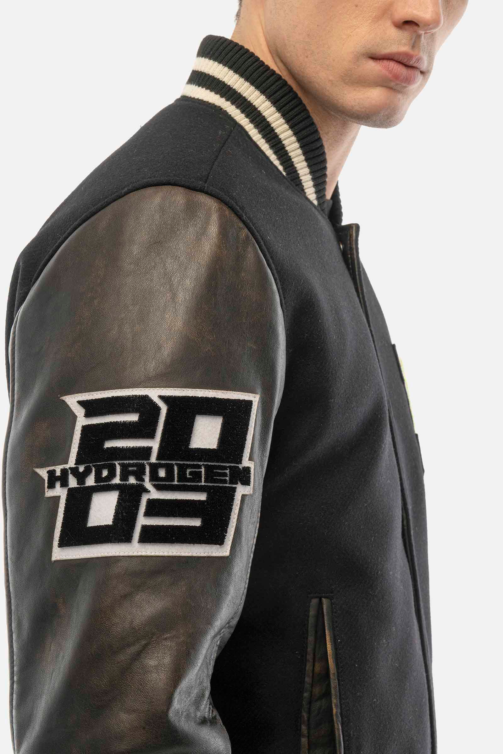 COLLEGE JACKET - BLACK - Hydrogen - Luxury Sportwear