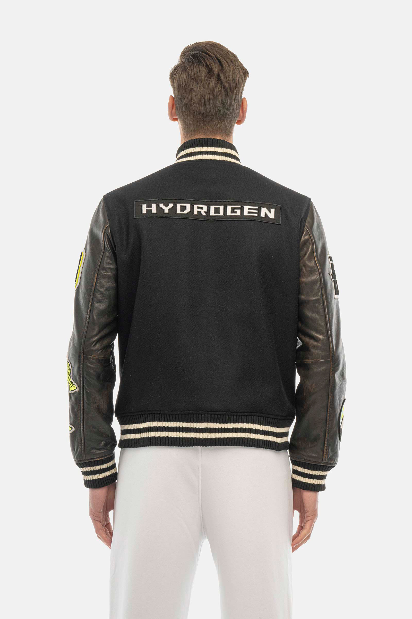 COLLEGE JACKET - BLACK - Hydrogen - Luxury Sportwear