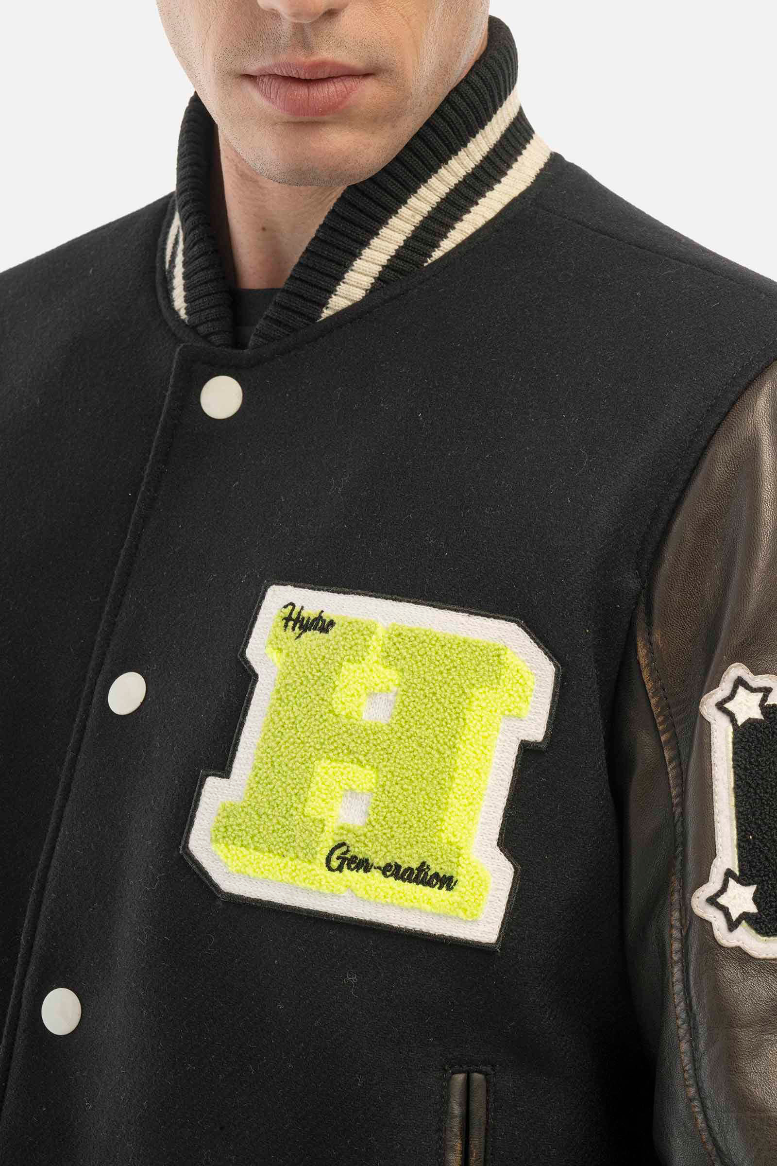 COLLEGE JACKET - BLACK - Hydrogen - Luxury Sportwear