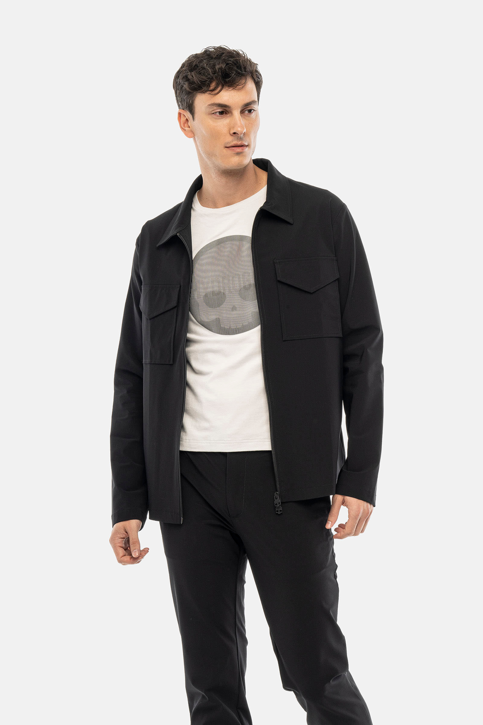 FUTURE LAB DOUBLE POCKET JACKET - BLACK - Hydrogen - Luxury Sportwear