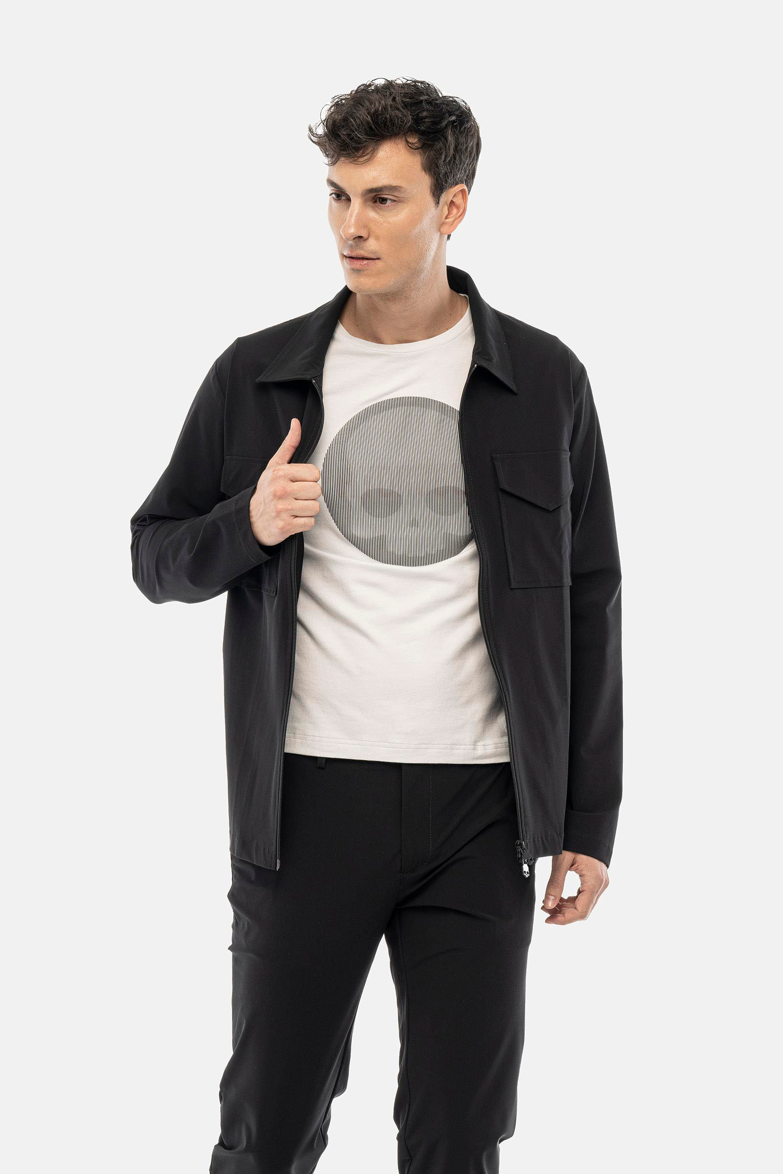 FUTURE LAB DOUBLE POCKET JACKET - BLACK - Hydrogen - Luxury Sportwear