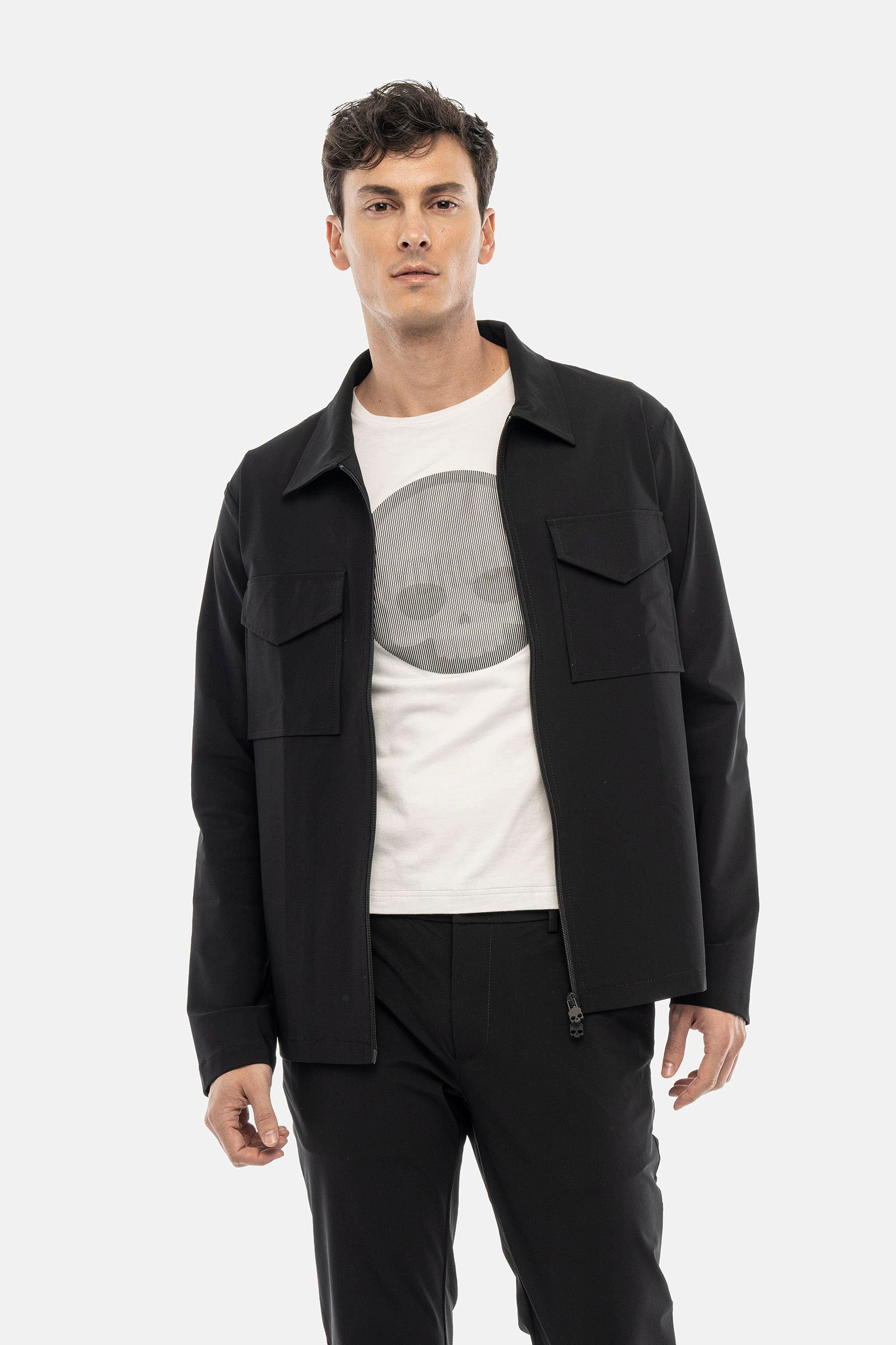 FUTURE LAB DOUBLE POCKET JACKET - BLACK - Hydrogen - Luxury Sportwear
