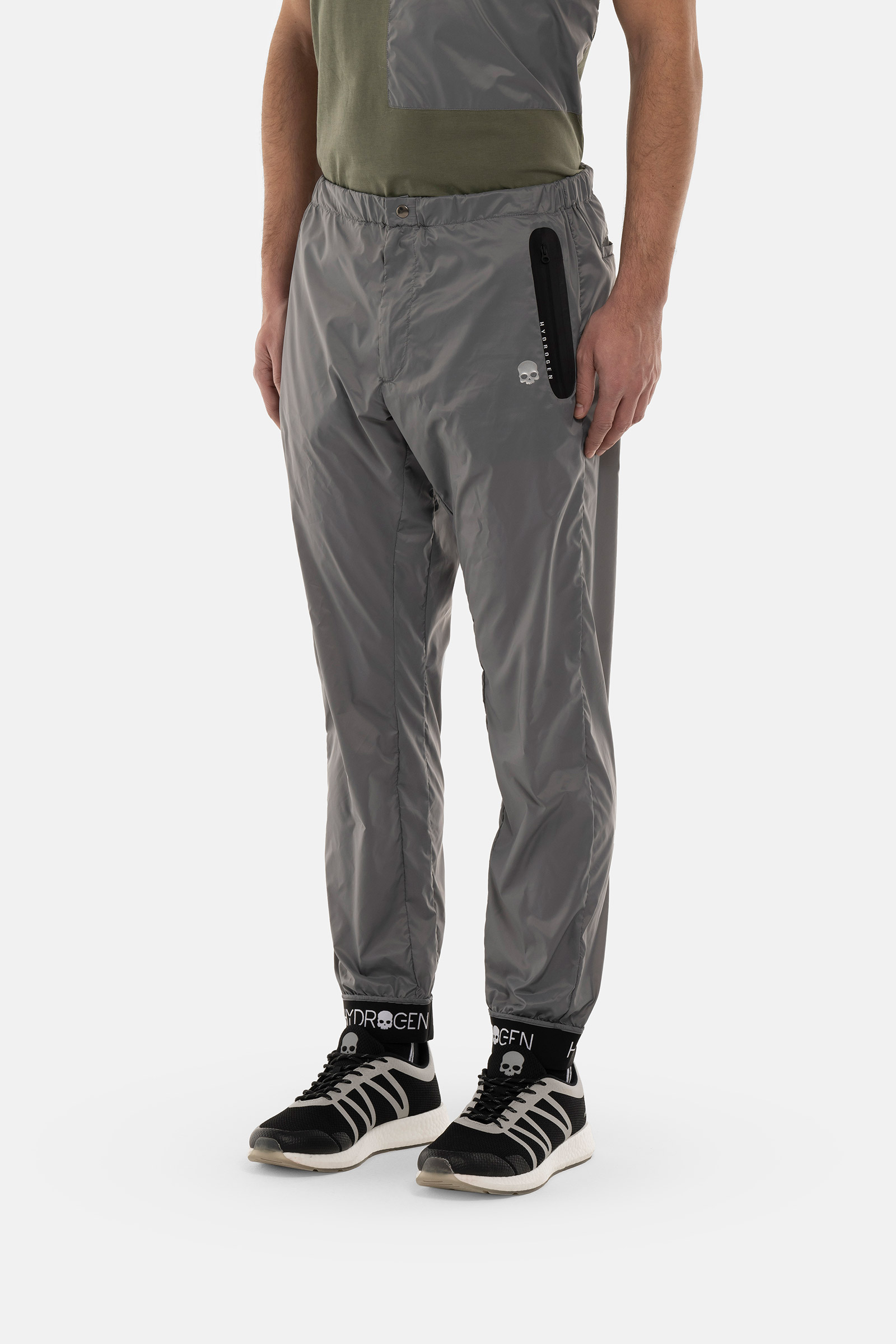 NYLON PANTS - GREY - Hydrogen - Luxury Sportwear