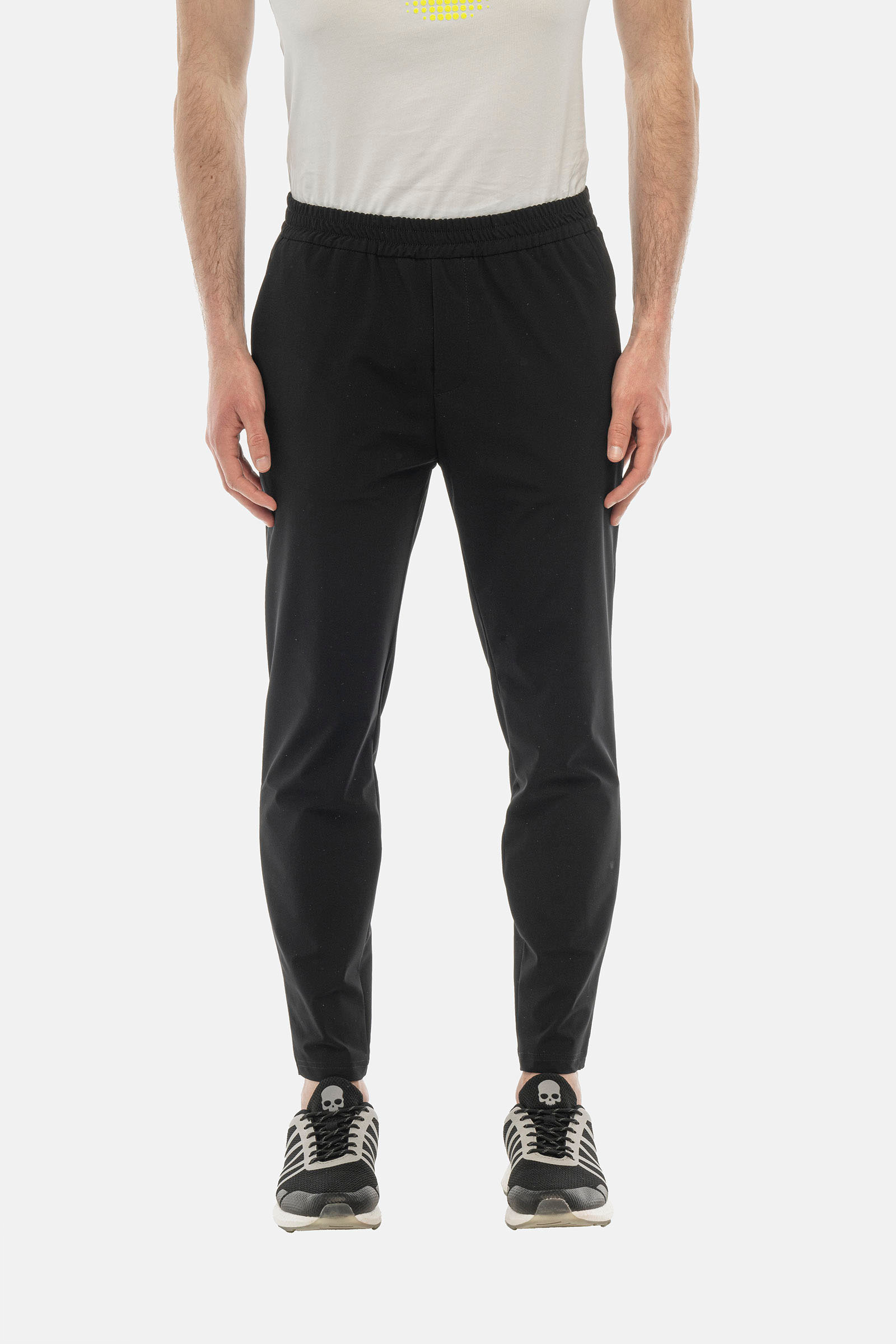 RUBBER LOGO PANTS - BLACK - Hydrogen - Luxury Sportwear