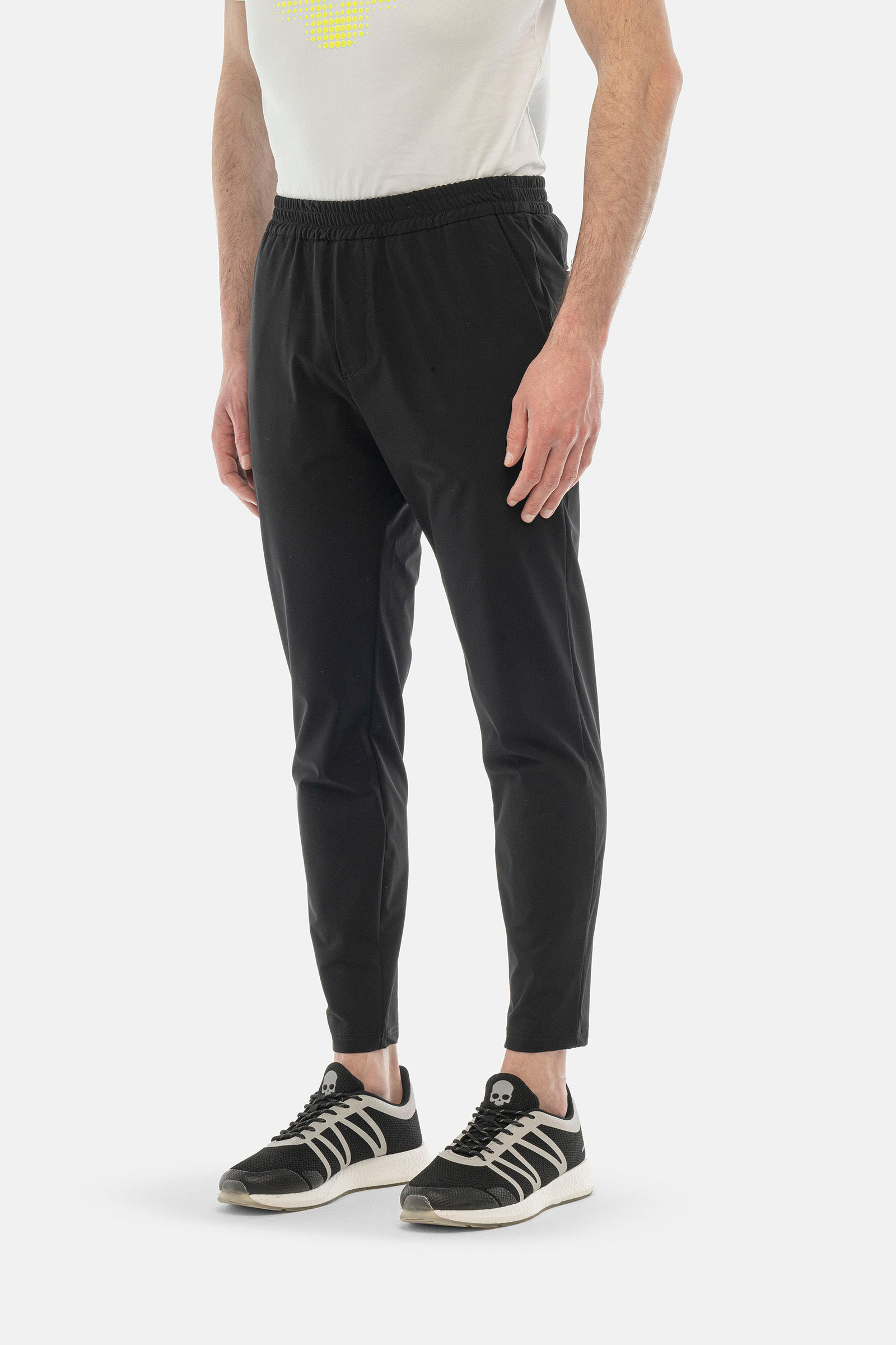 RUBBER LOGO PANTS - BLACK - Hydrogen - Luxury Sportwear