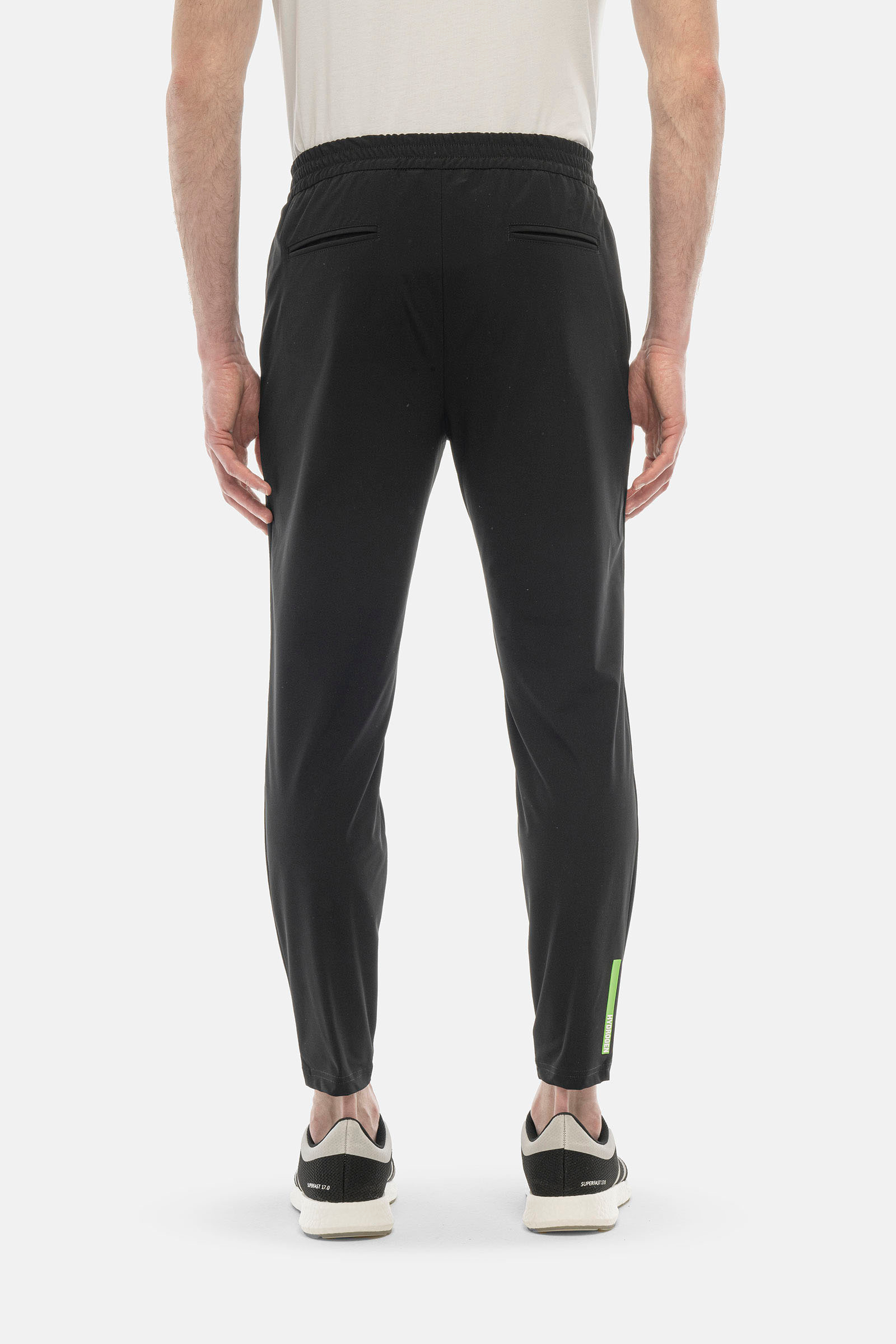 RUBBER LOGO PANTS - BLACK - Hydrogen - Luxury Sportwear