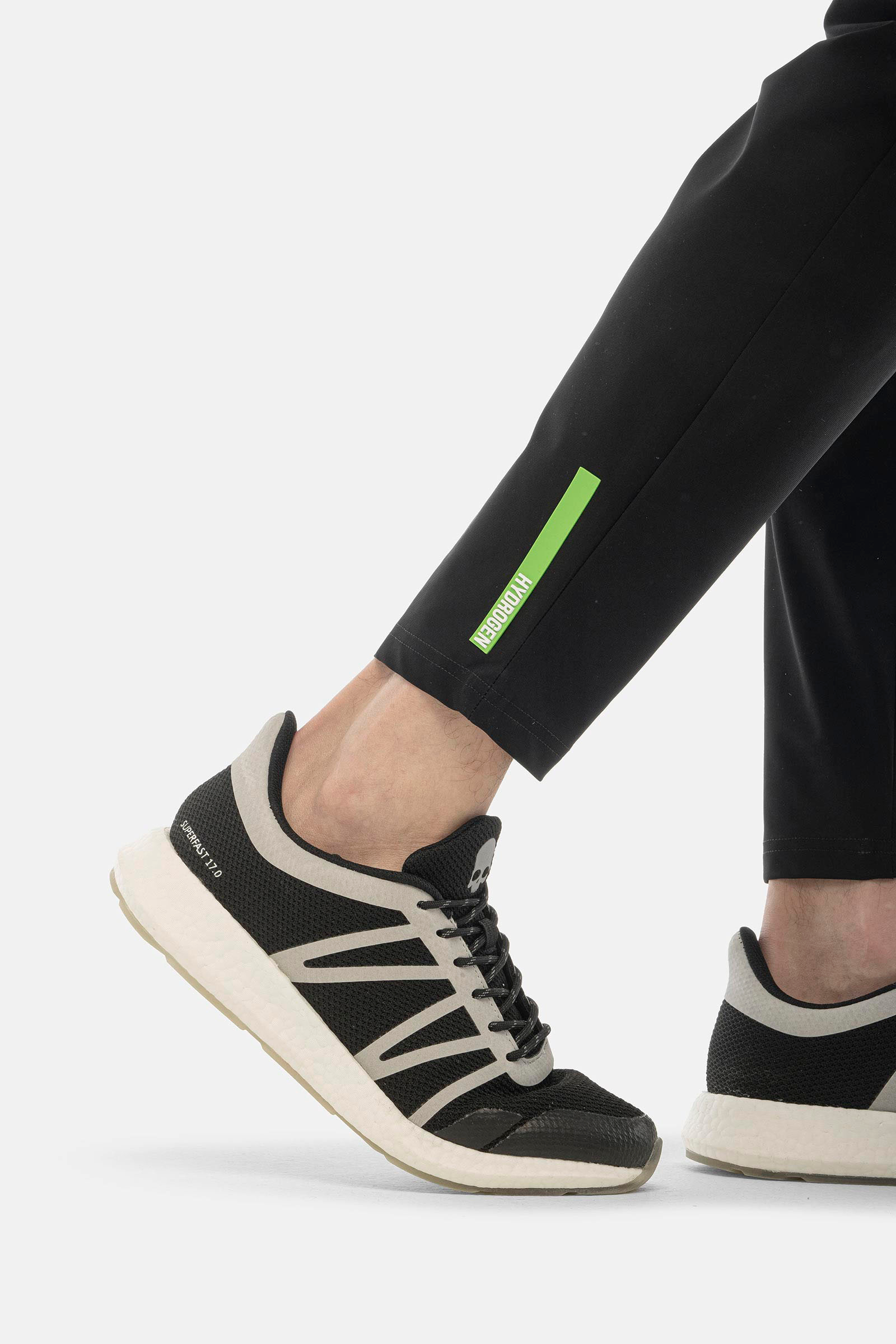 RUBBER LOGO PANTS - BLACK - Hydrogen - Luxury Sportwear