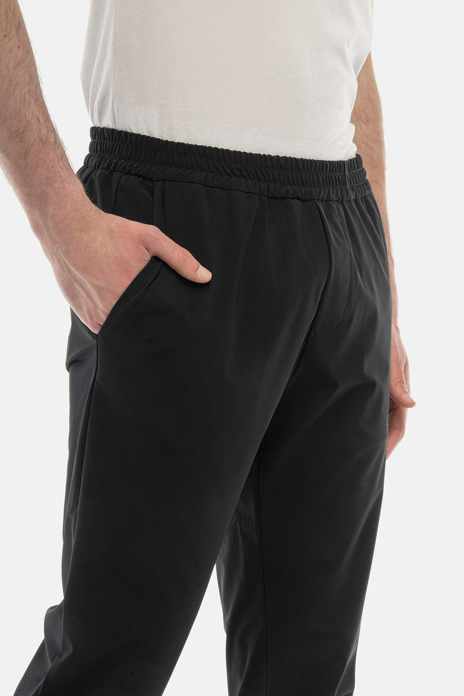 RUBBER LOGO PANTS - BLACK - Hydrogen - Luxury Sportwear