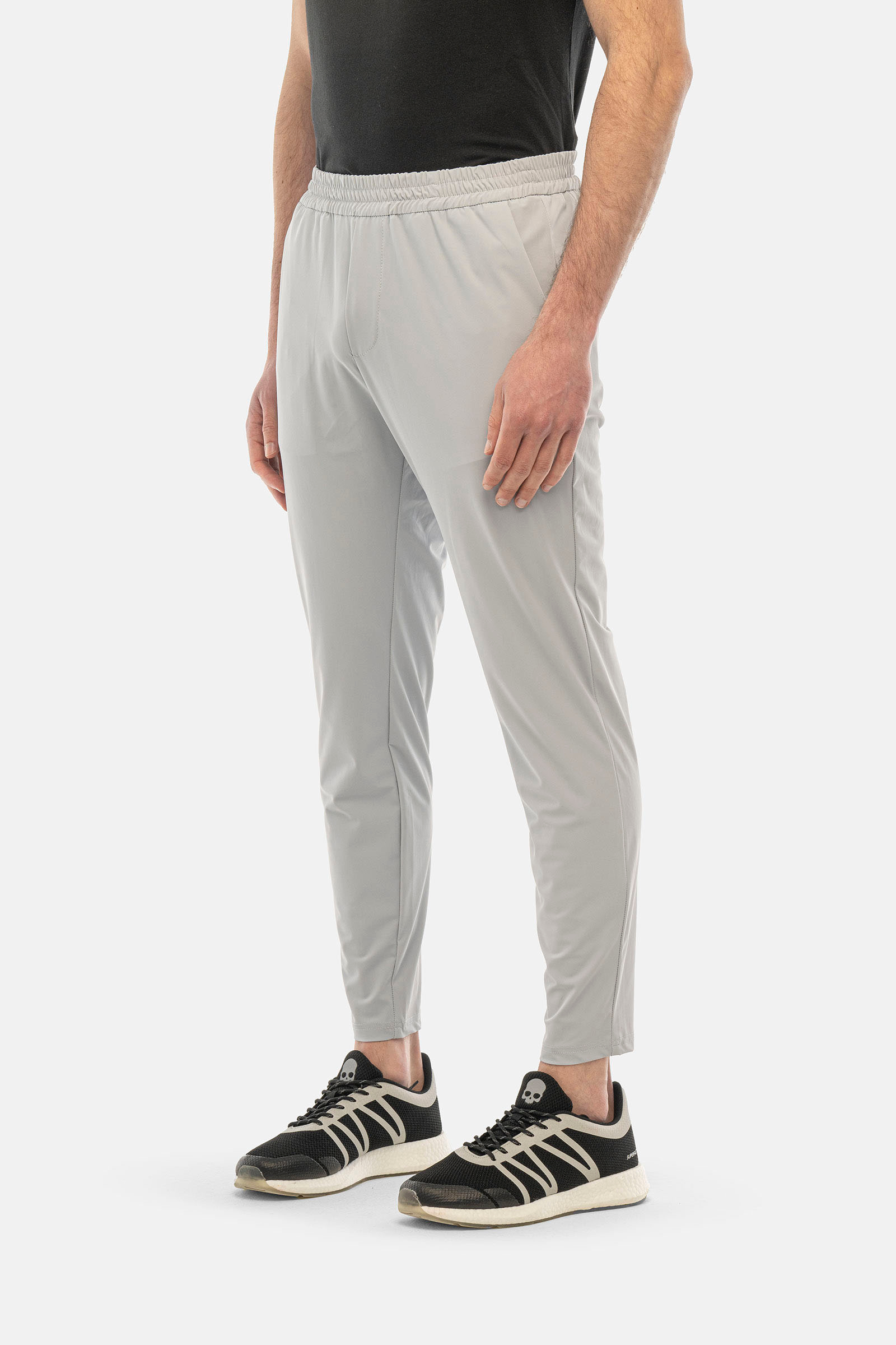 RUBBER LOGO PANTS - GREY - Hydrogen - Luxury Sportwear