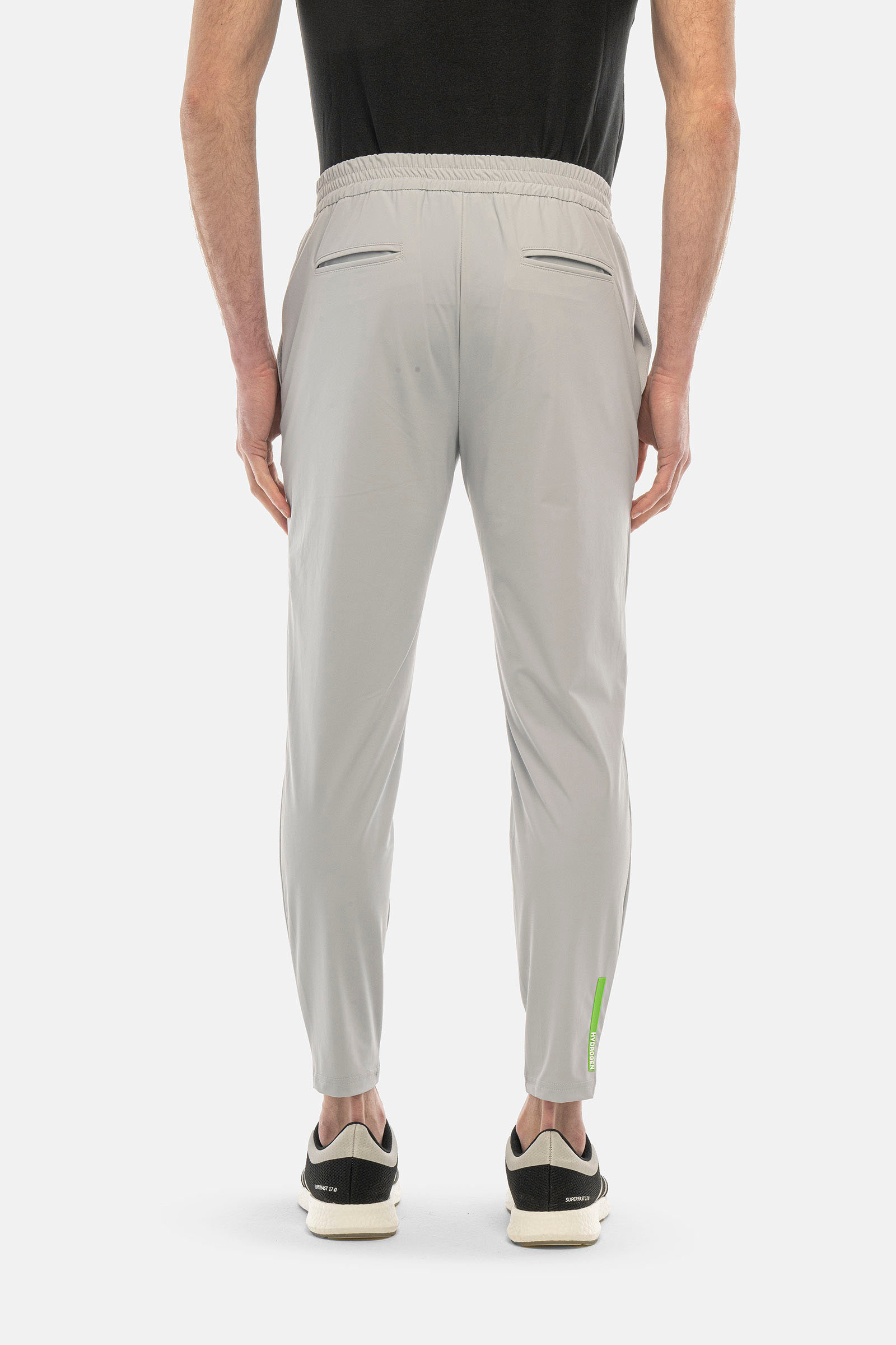 RUBBER LOGO PANTS - GREY - Hydrogen - Luxury Sportwear