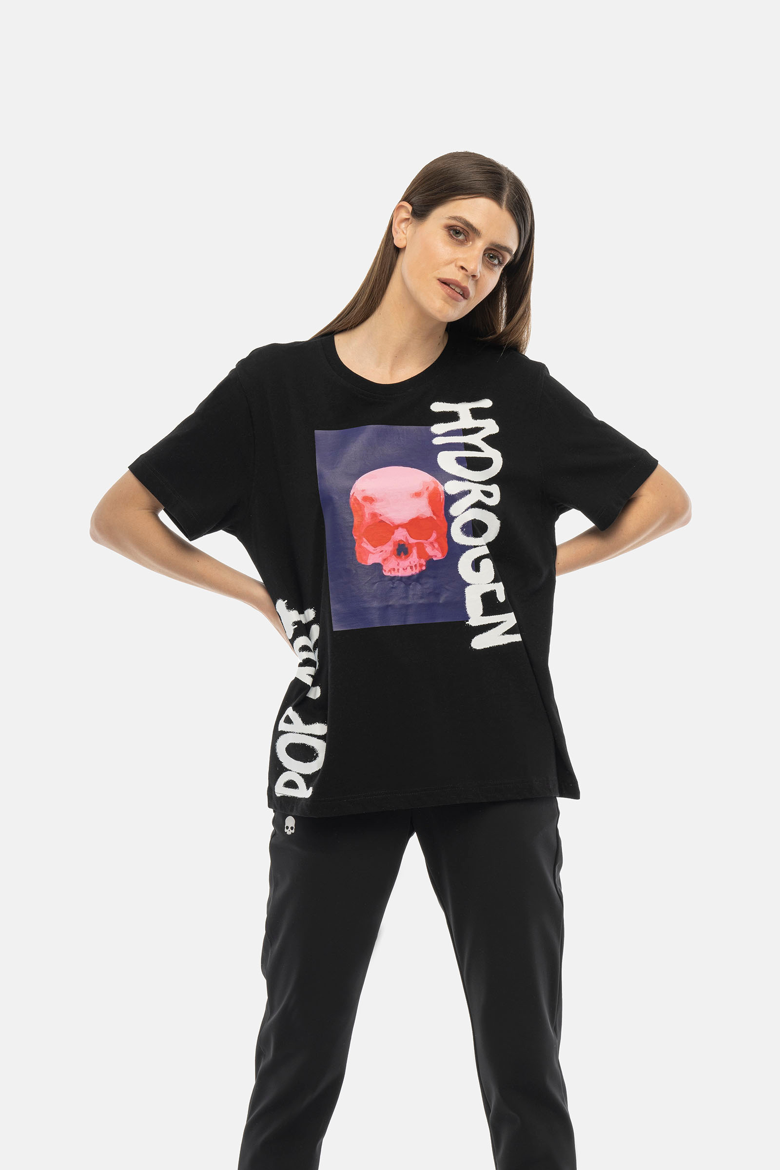COLOR POP T-SHIRT - BLACK - Hydrogen - Luxury Sportwear