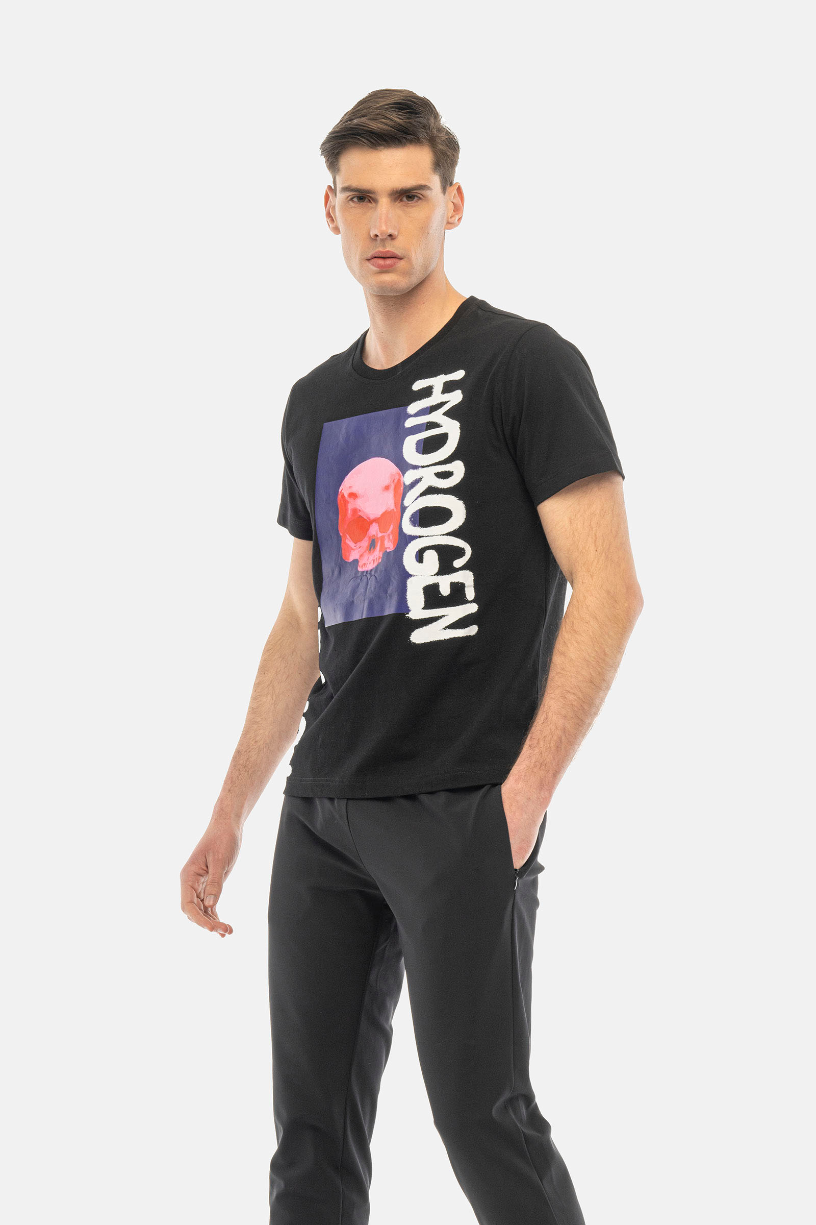 COLOR POP T-SHIRT - BLACK - Hydrogen - Luxury Sportwear