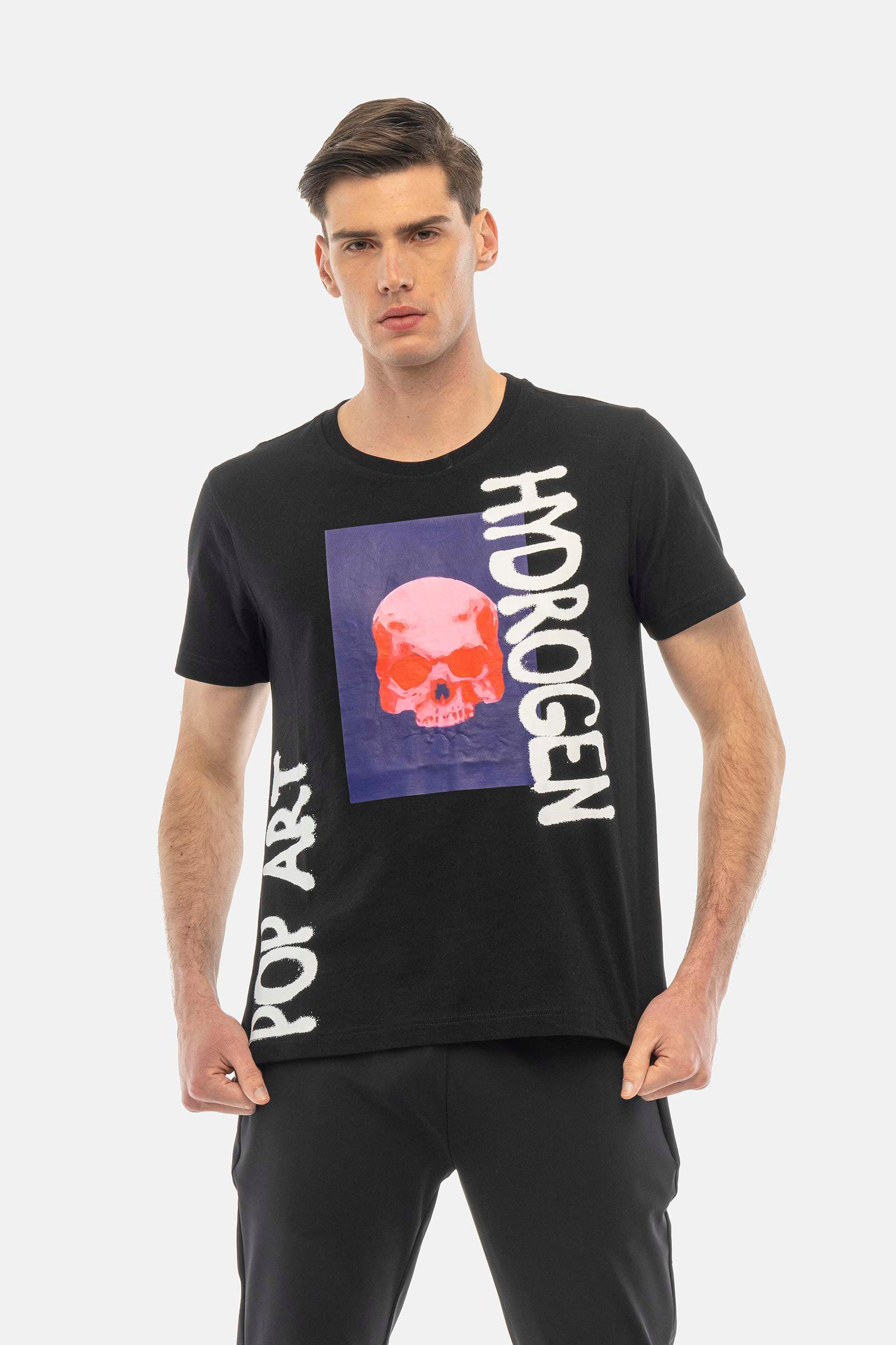 COLOR POP T-SHIRT - BLACK - Hydrogen - Luxury Sportwear