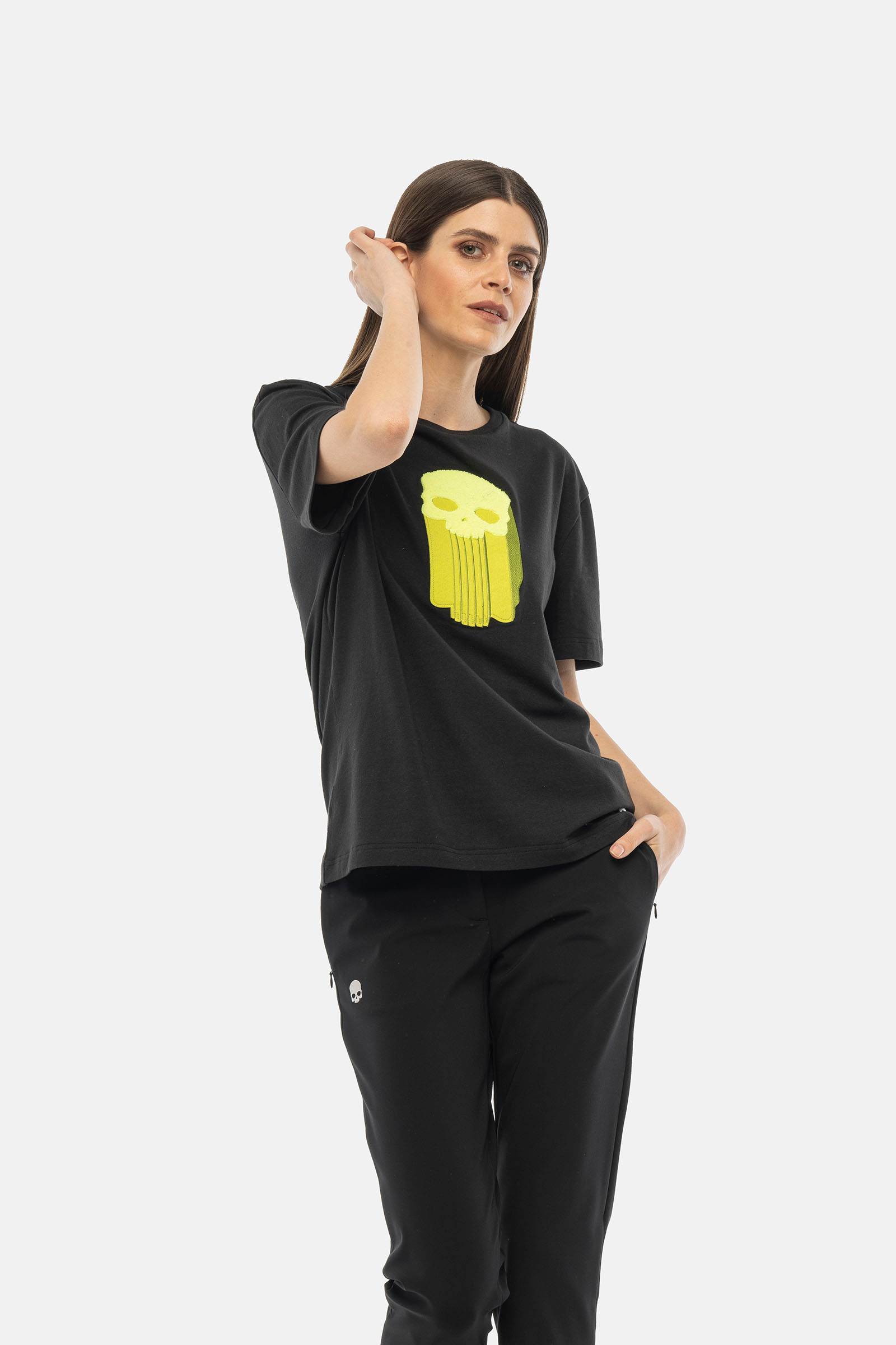 COLLEGE T-SHIRT - BLACK - Hydrogen - Luxury Sportwear