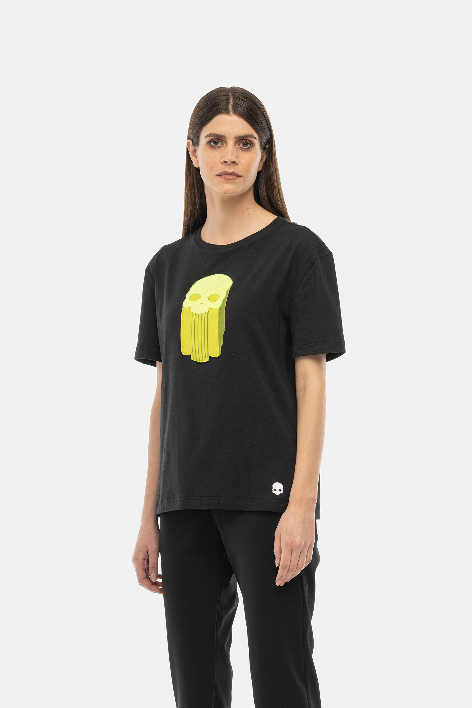 COLLEGE T-SHIRT - BLACK - Hydrogen - Luxury Sportwear