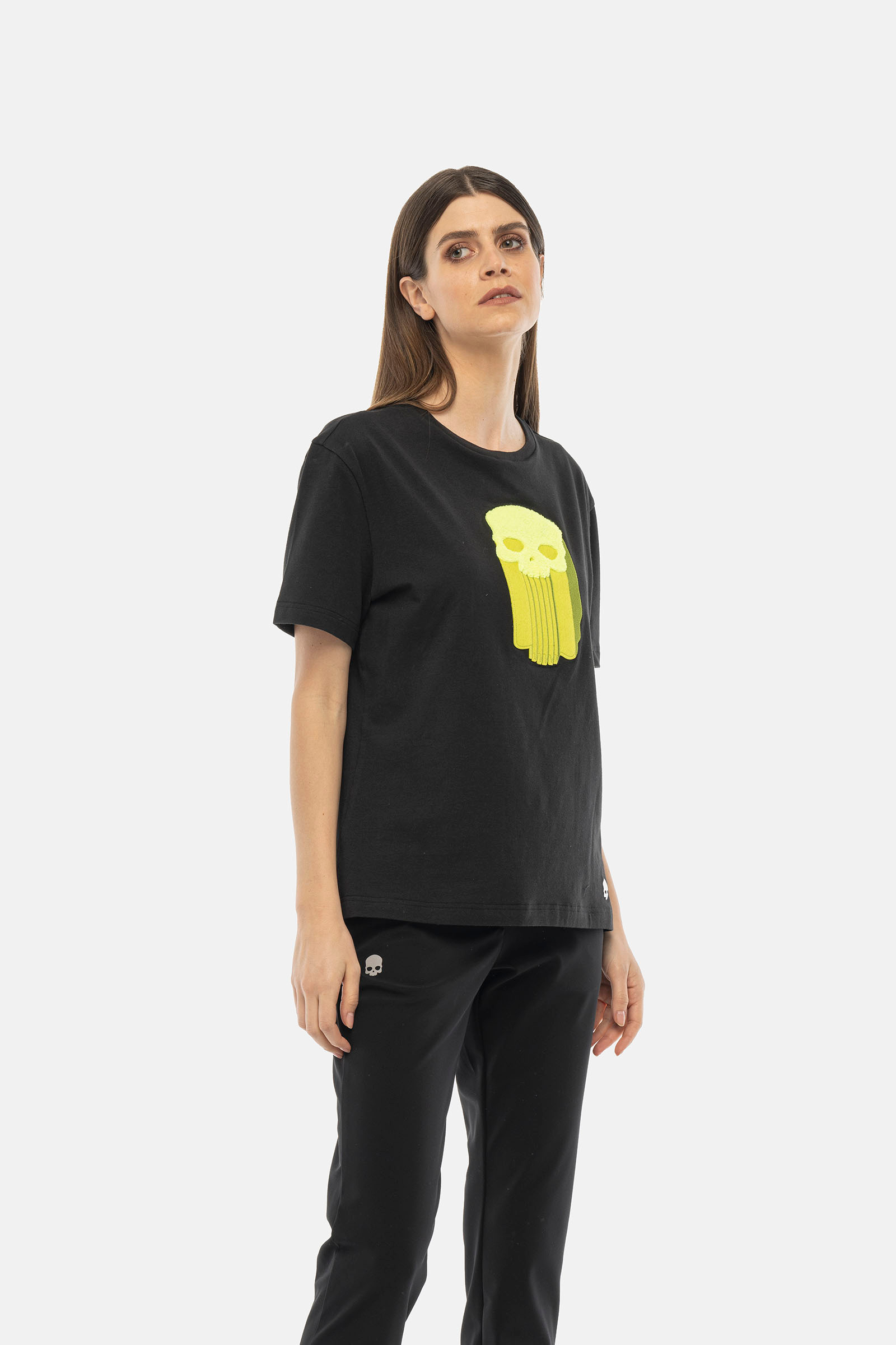 COLLEGE T-SHIRT - BLACK - Hydrogen - Luxury Sportwear
