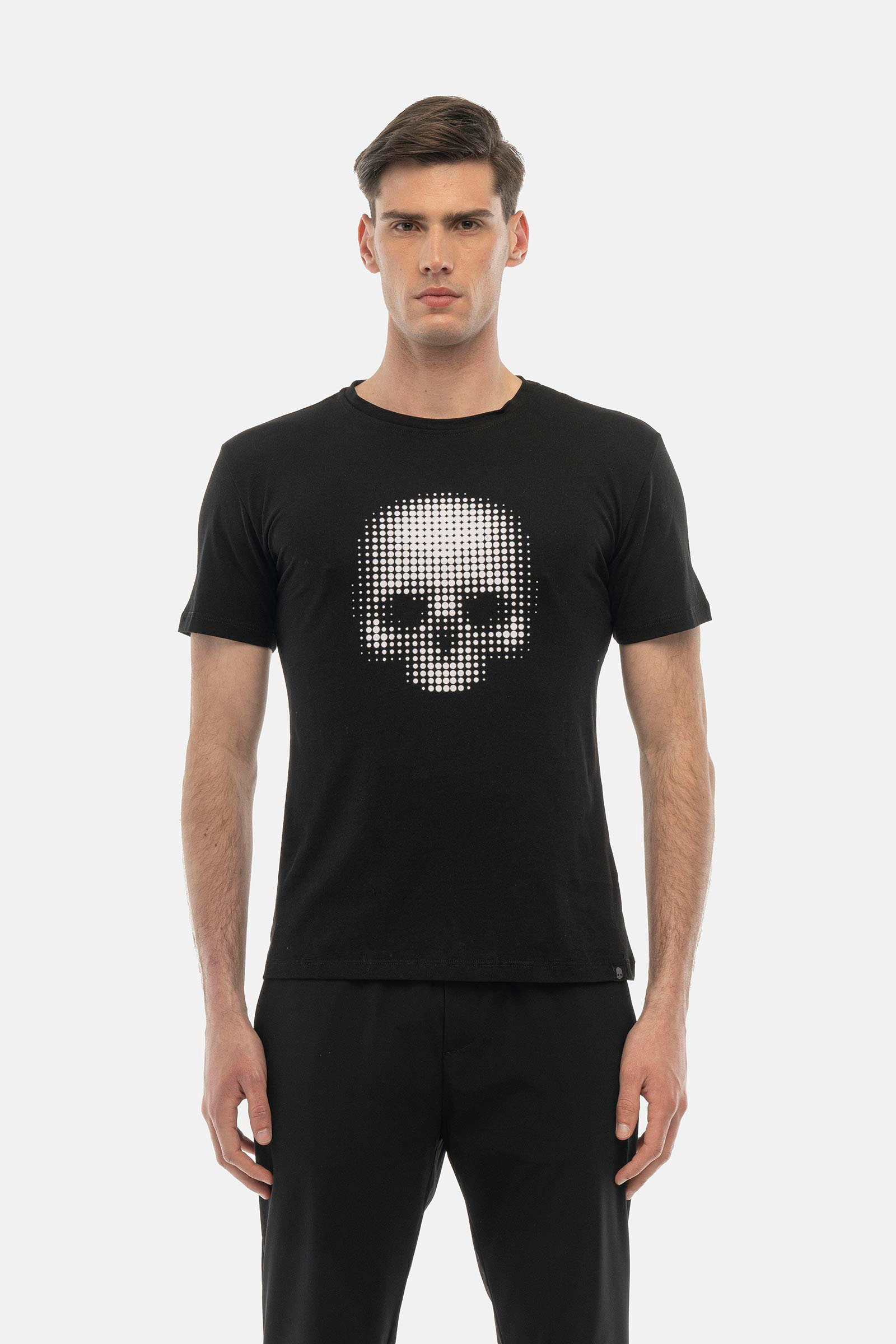 SKULL DOTS T-SHIRT - BLACK,WHITE - Hydrogen - Luxury Sportwear