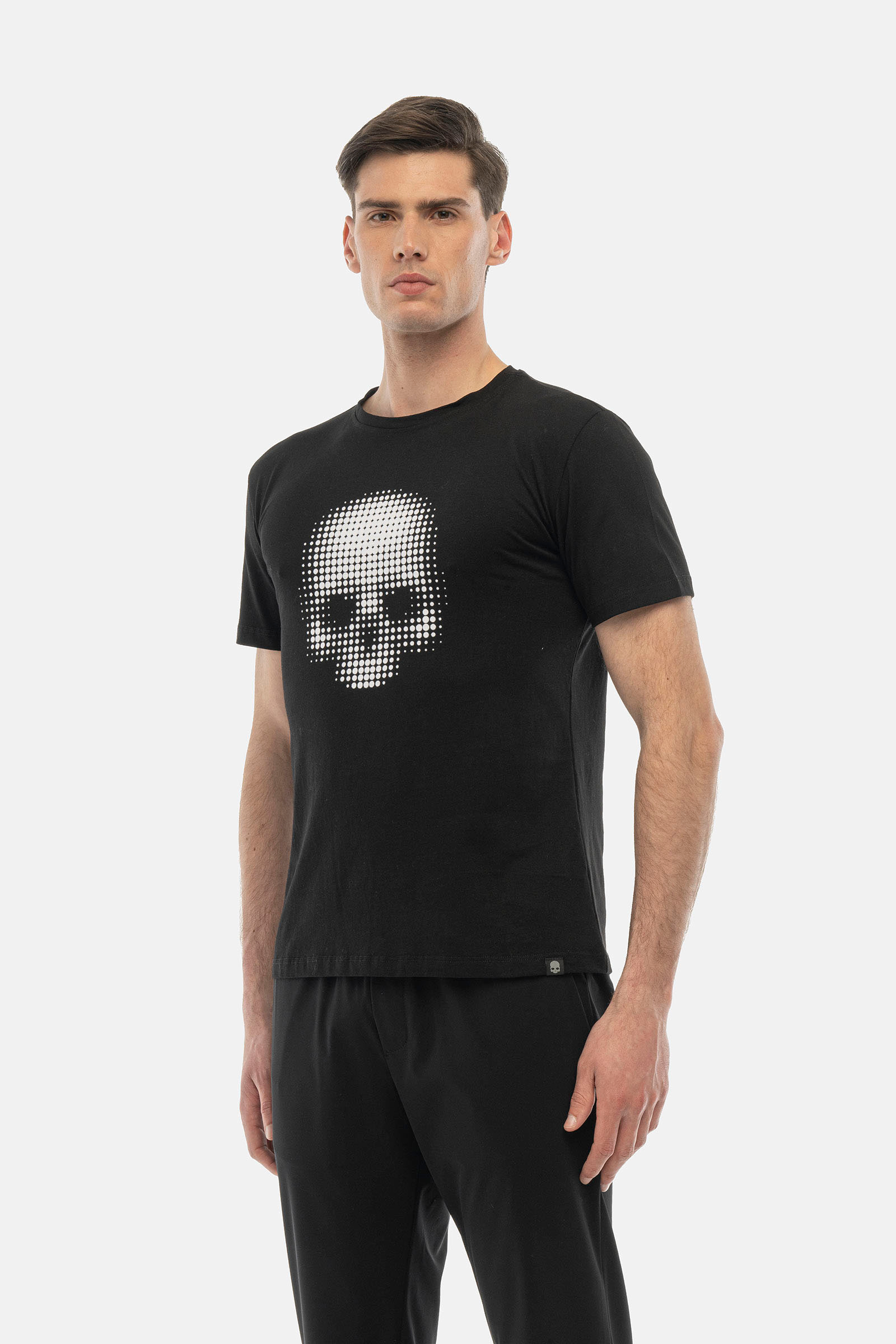 SKULL DOTS T-SHIRT - BLACK,WHITE - Hydrogen - Luxury Sportwear