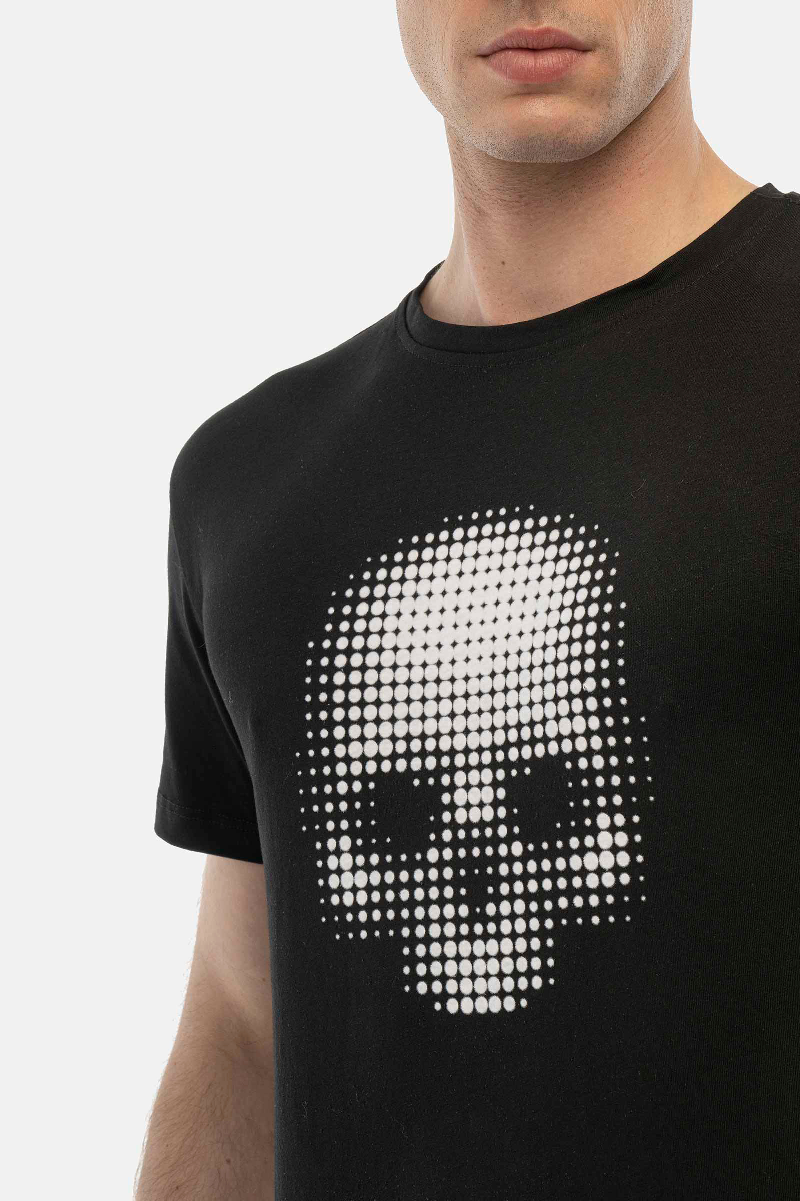SKULL DOTS T-SHIRT - BLACK,WHITE - Hydrogen - Luxury Sportwear