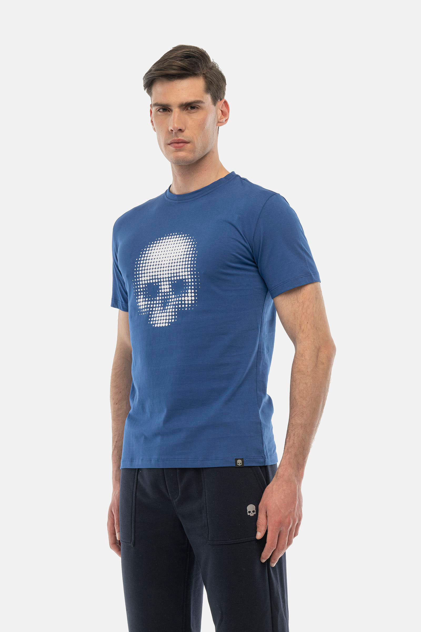 T-shirt Teschio - BLUE,WHITE - Abbigliamento sportivo | Hydrogen