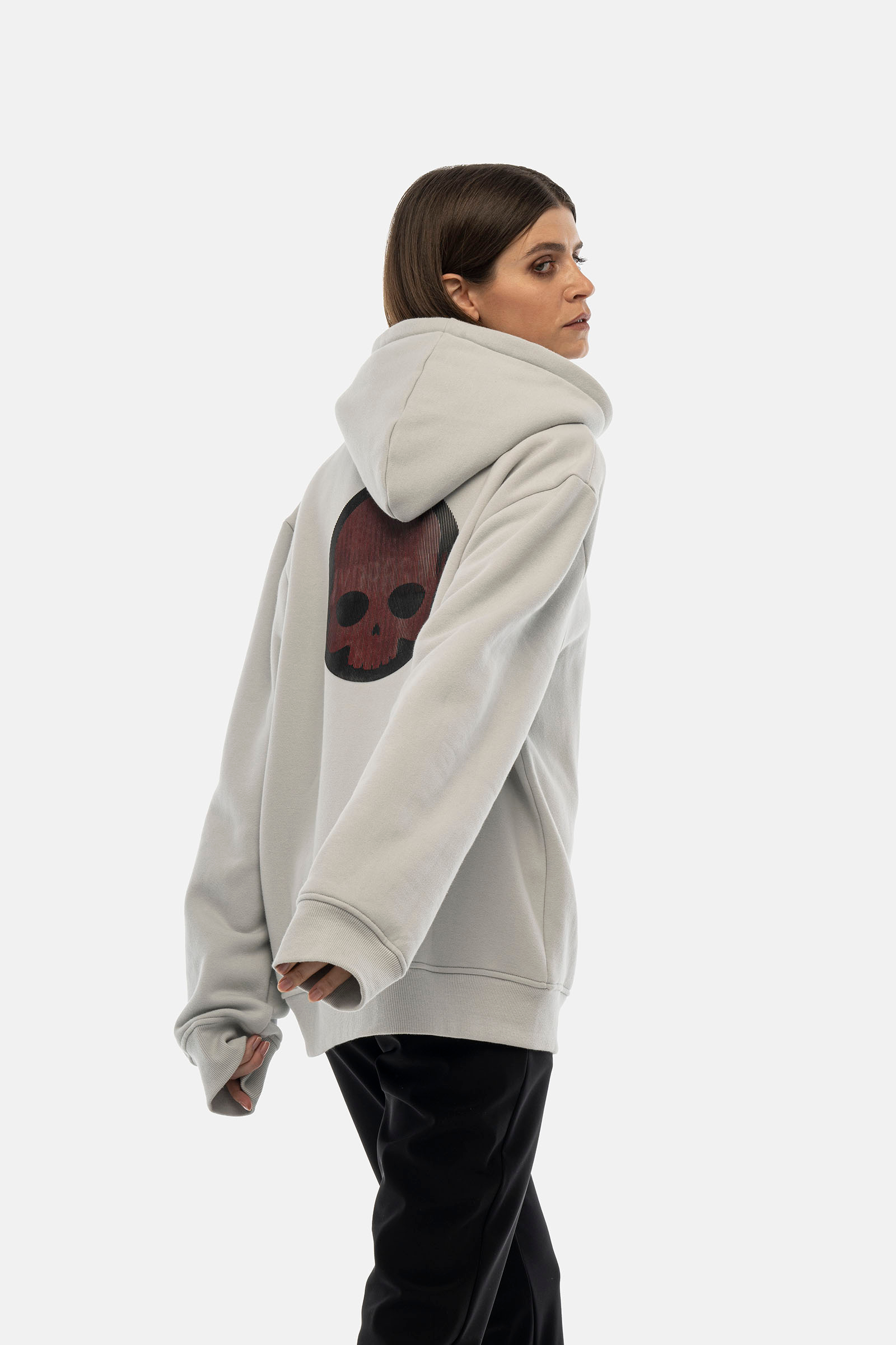 LENTICULAR FULLZIP HOODIE - GREY - Hydrogen - Luxury Sportwear