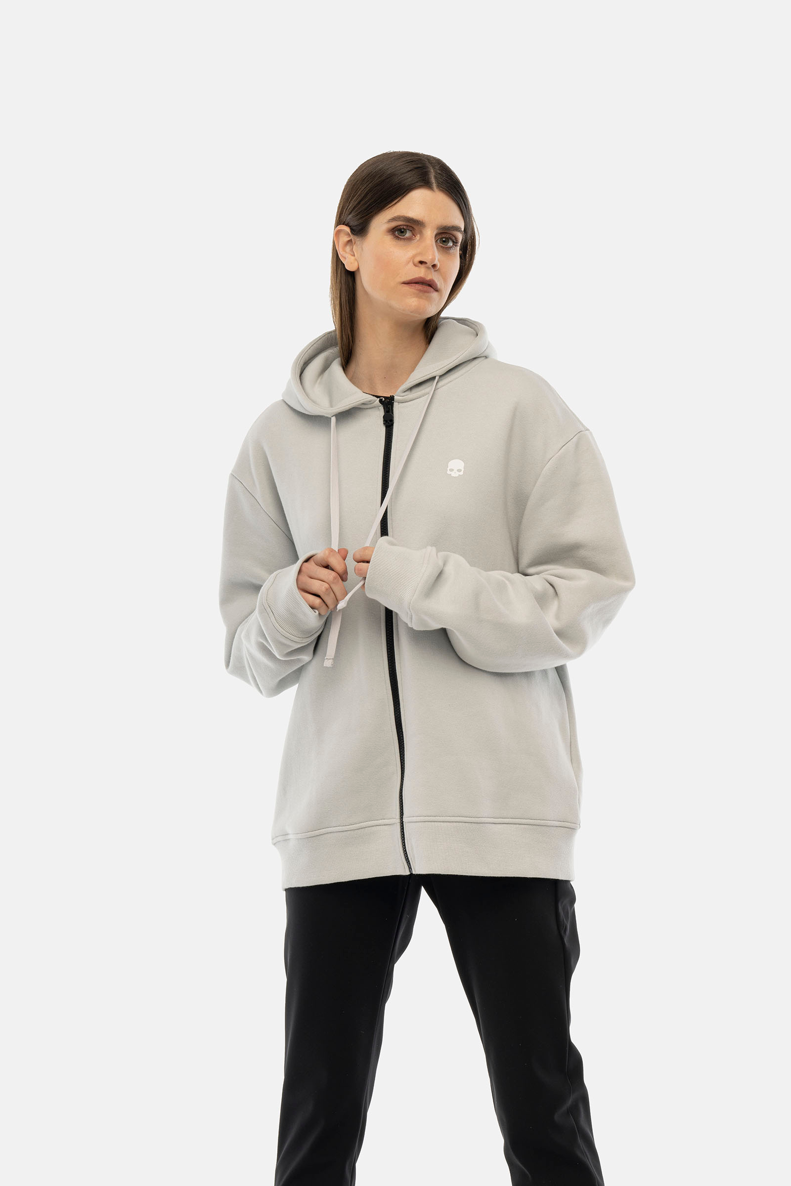 LENTICULAR FULLZIP HOODIE - GREY - Hydrogen - Luxury Sportwear