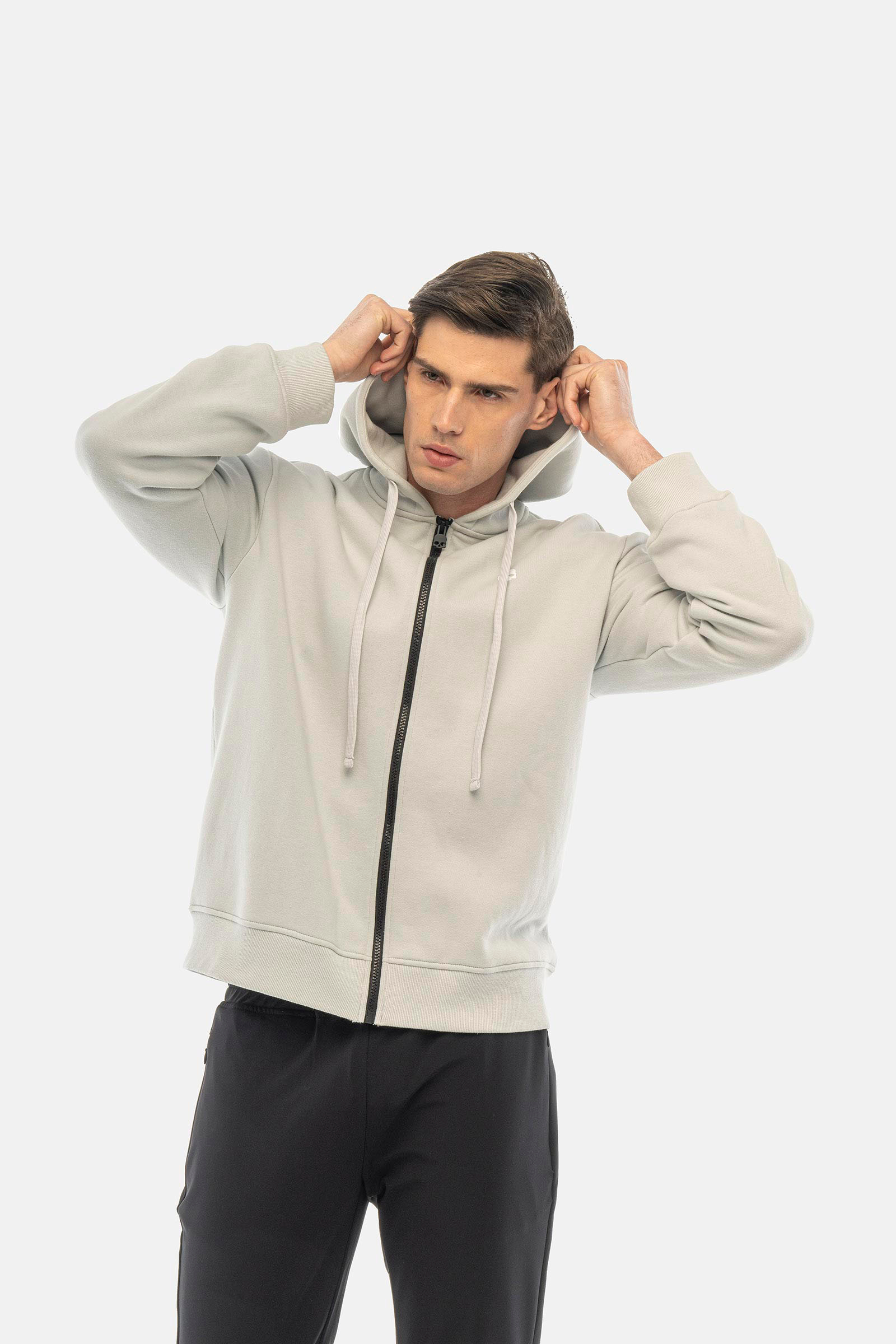 LENTICULAR FULLZIP HOODIE - GREY - Hydrogen - Luxury Sportwear