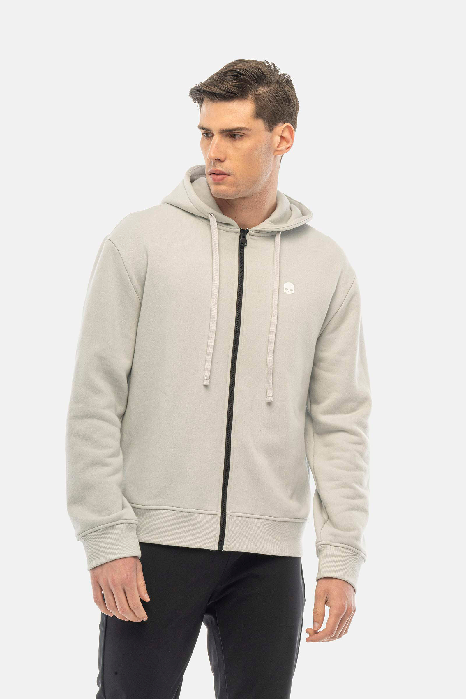 LENTICULAR FULLZIP HOODIE - GREY - Hydrogen - Luxury Sportwear