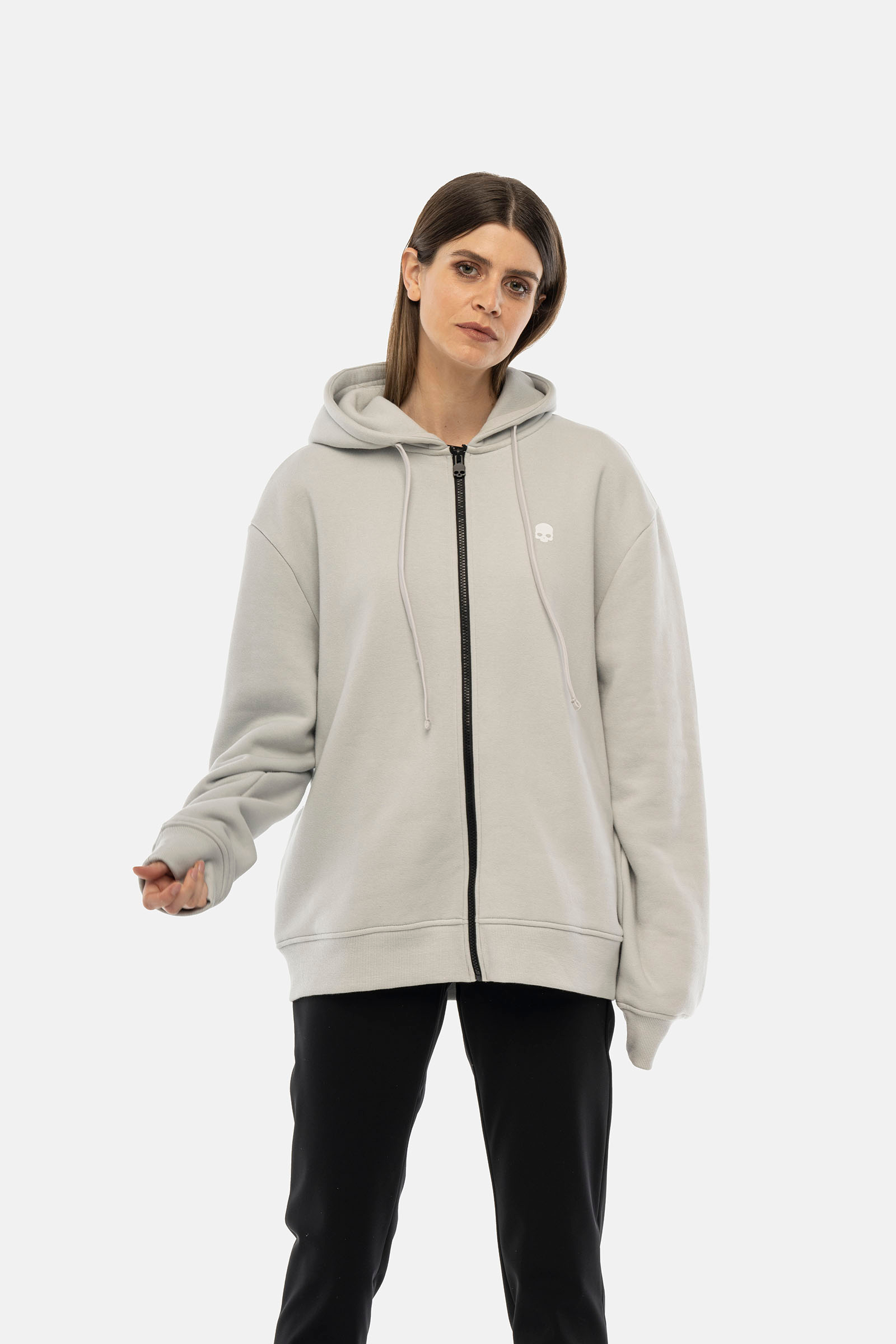 LENTICULAR FULLZIP HOODIE - GREY - Hydrogen - Luxury Sportwear