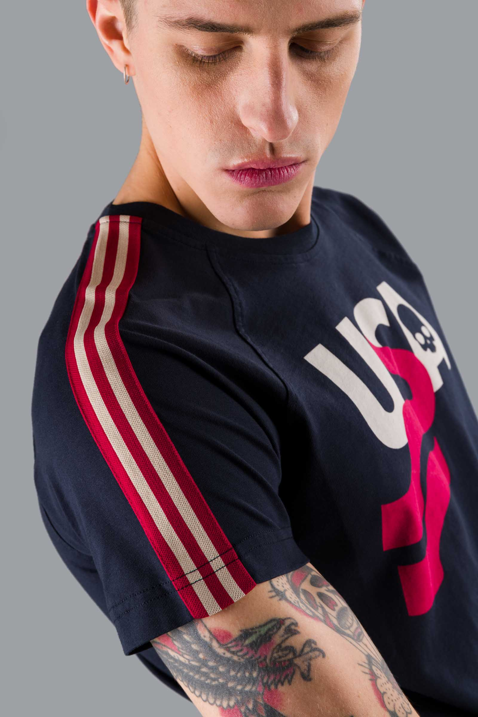 USA COTTON TEE - BLUE NAVY - Abbigliamento sportivo | Hydrogen