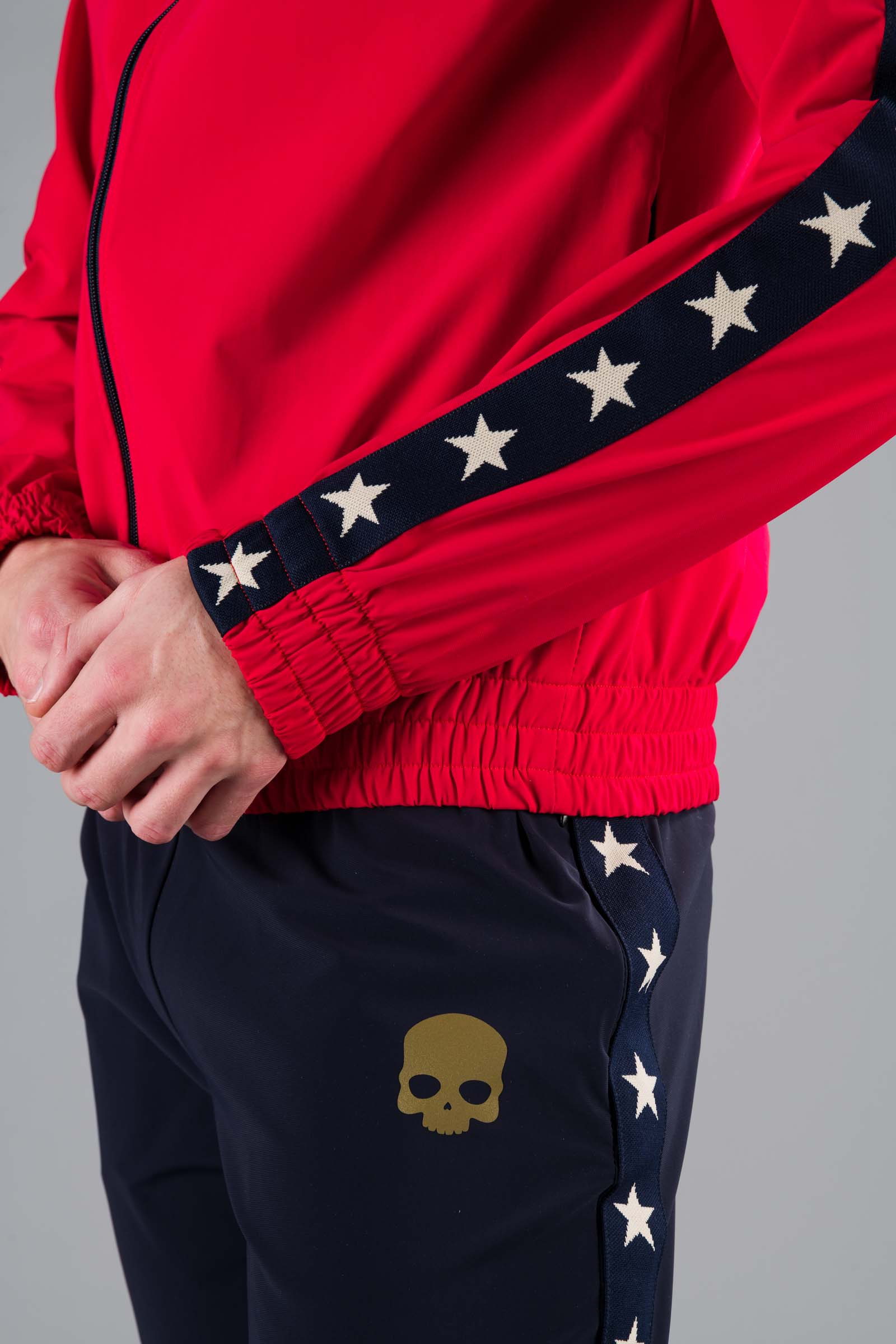 STAR FZ HOODIE - RED - Hydrogen - Luxury Sportwear