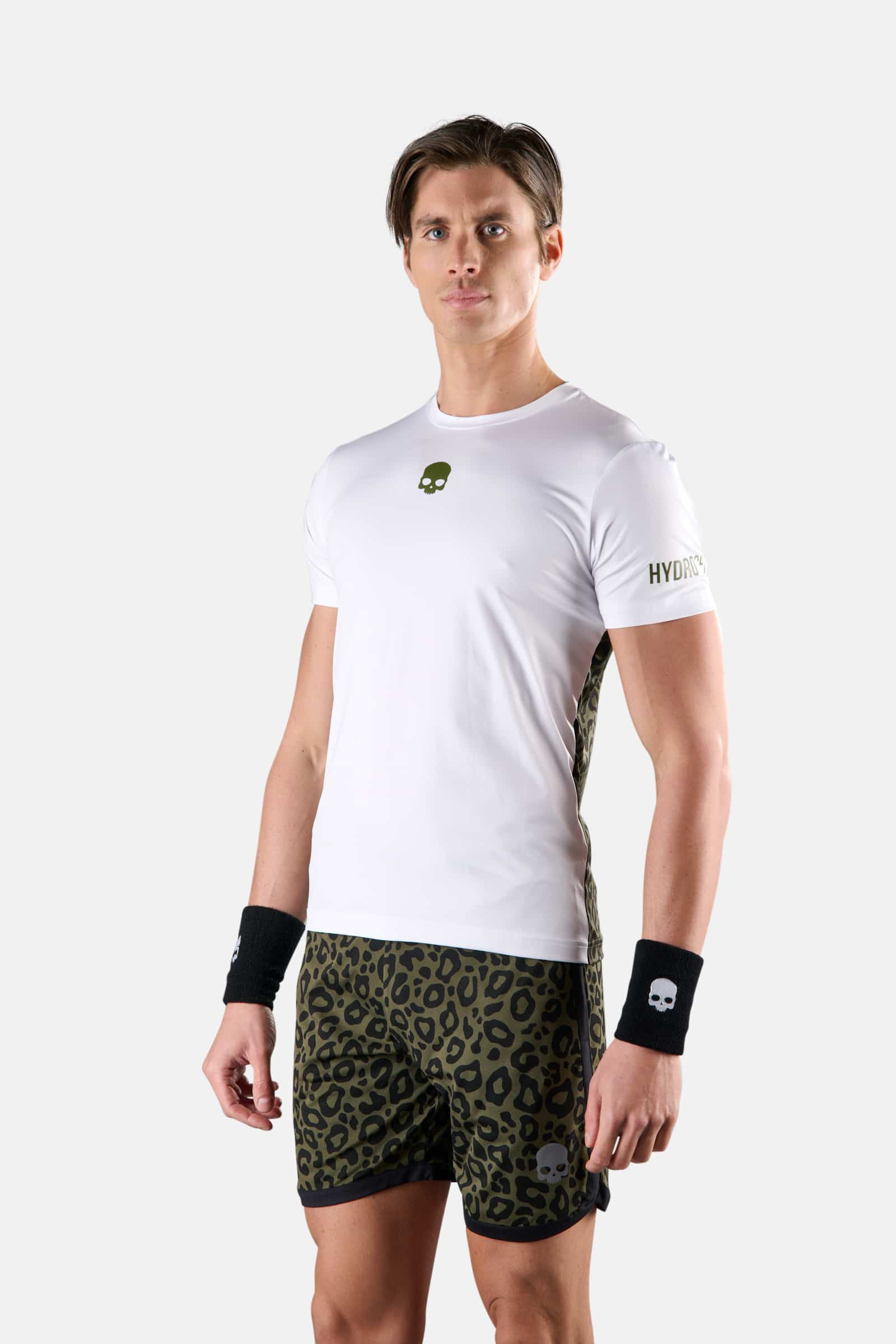 PANTHER TECH TEE - WHITE,MILITARY GREEN - Hydrogen - Luxury Sportwear