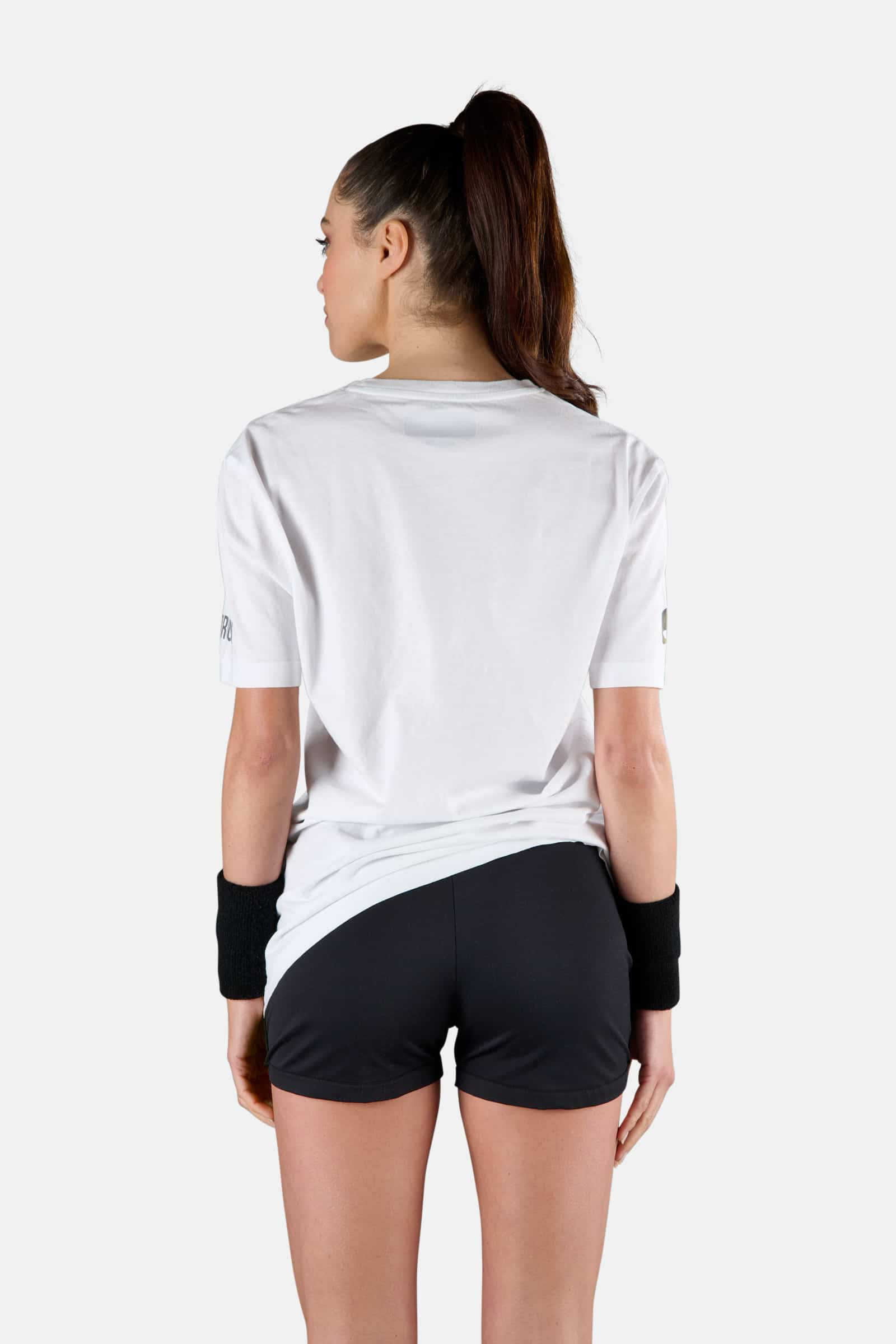 TENNIS COURT COTTON TEE - WHITE,SPRAY ART - Hydrogen - Luxury Sportwear