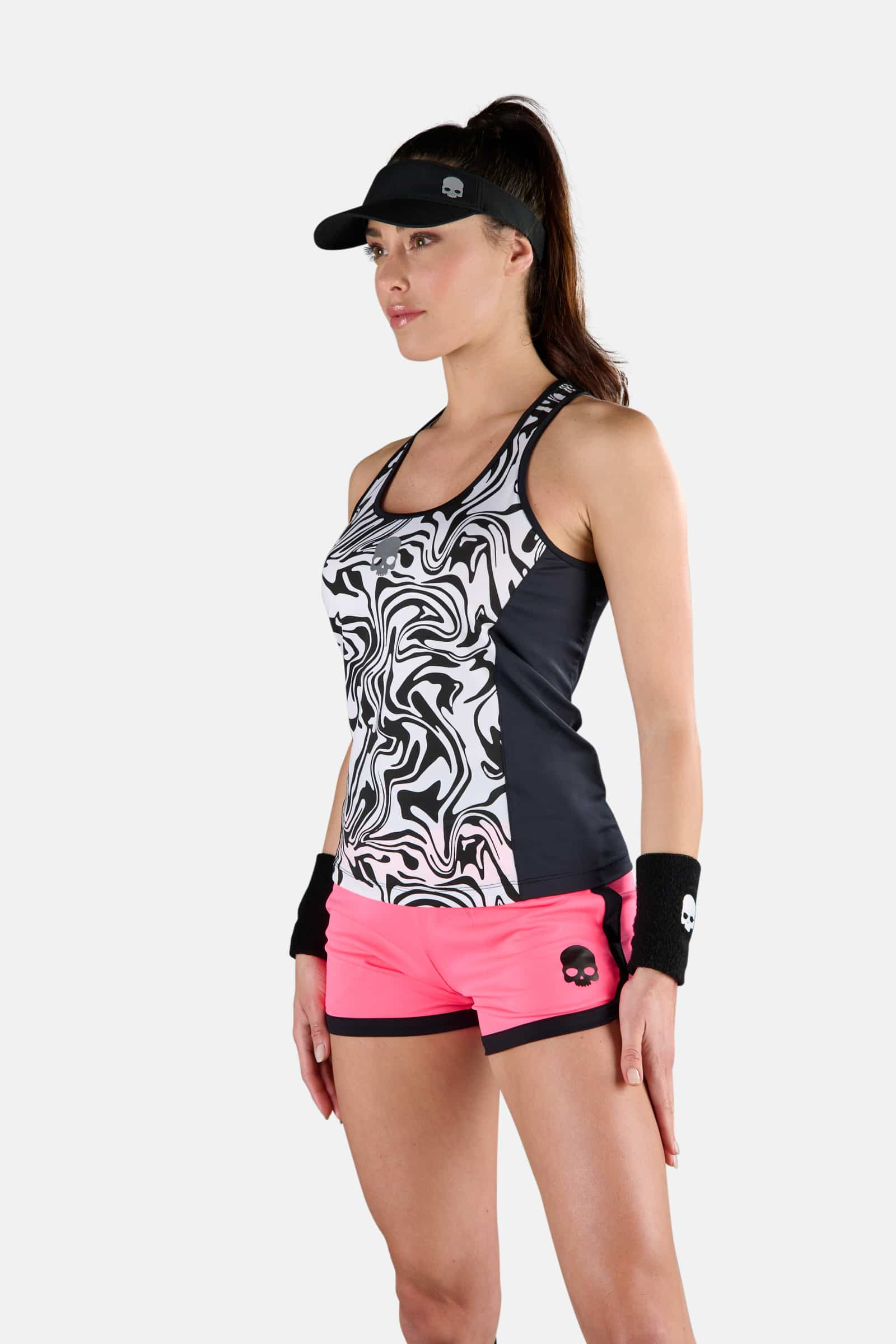 CHROME TECH TANK TOP - BLACK,WHITE - Hydrogen - Luxury Sportwear