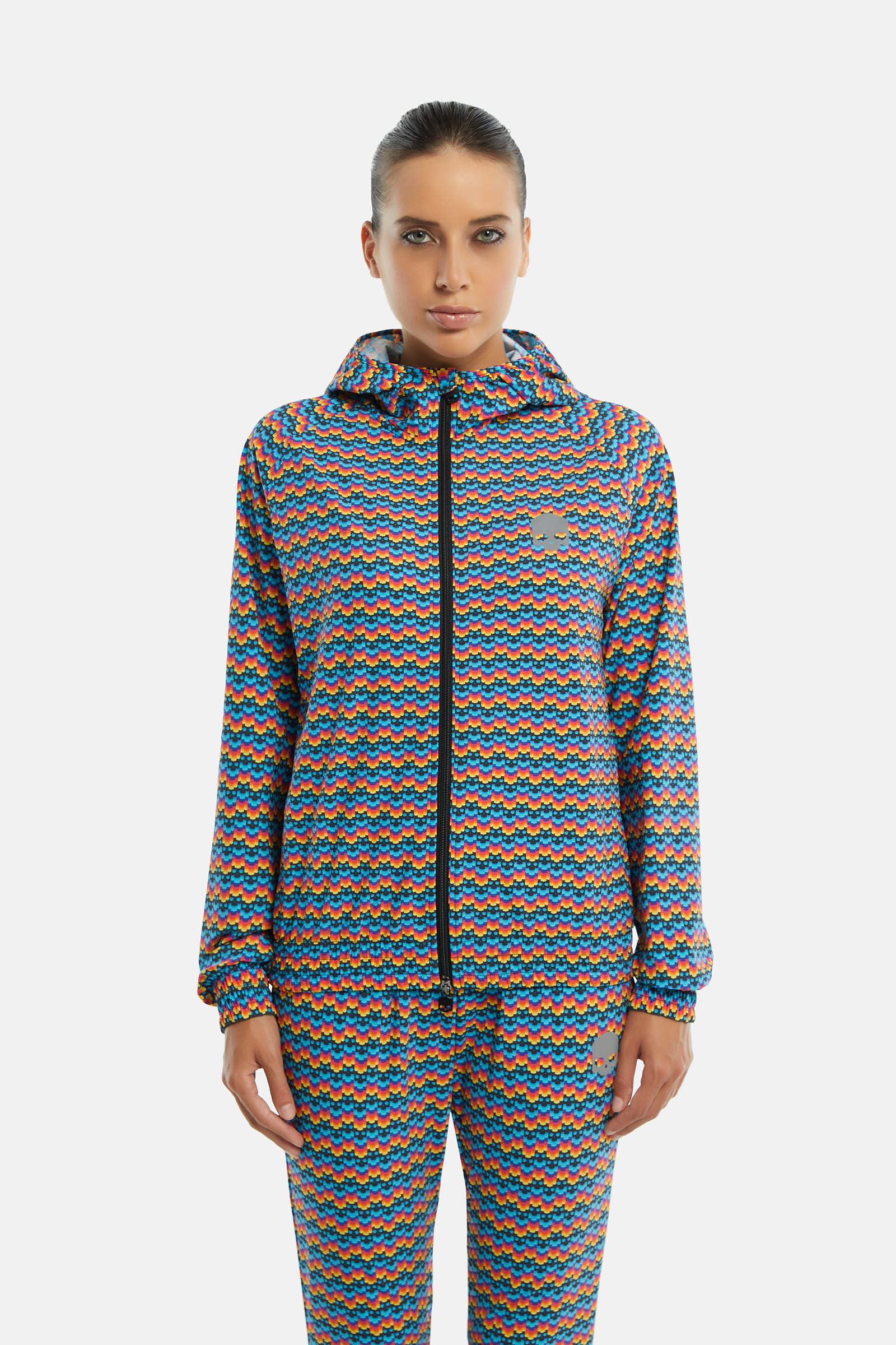 TECH HOODIE RAINBOW SKULL - Apparel - Hydrogen - Luxury Sportwear