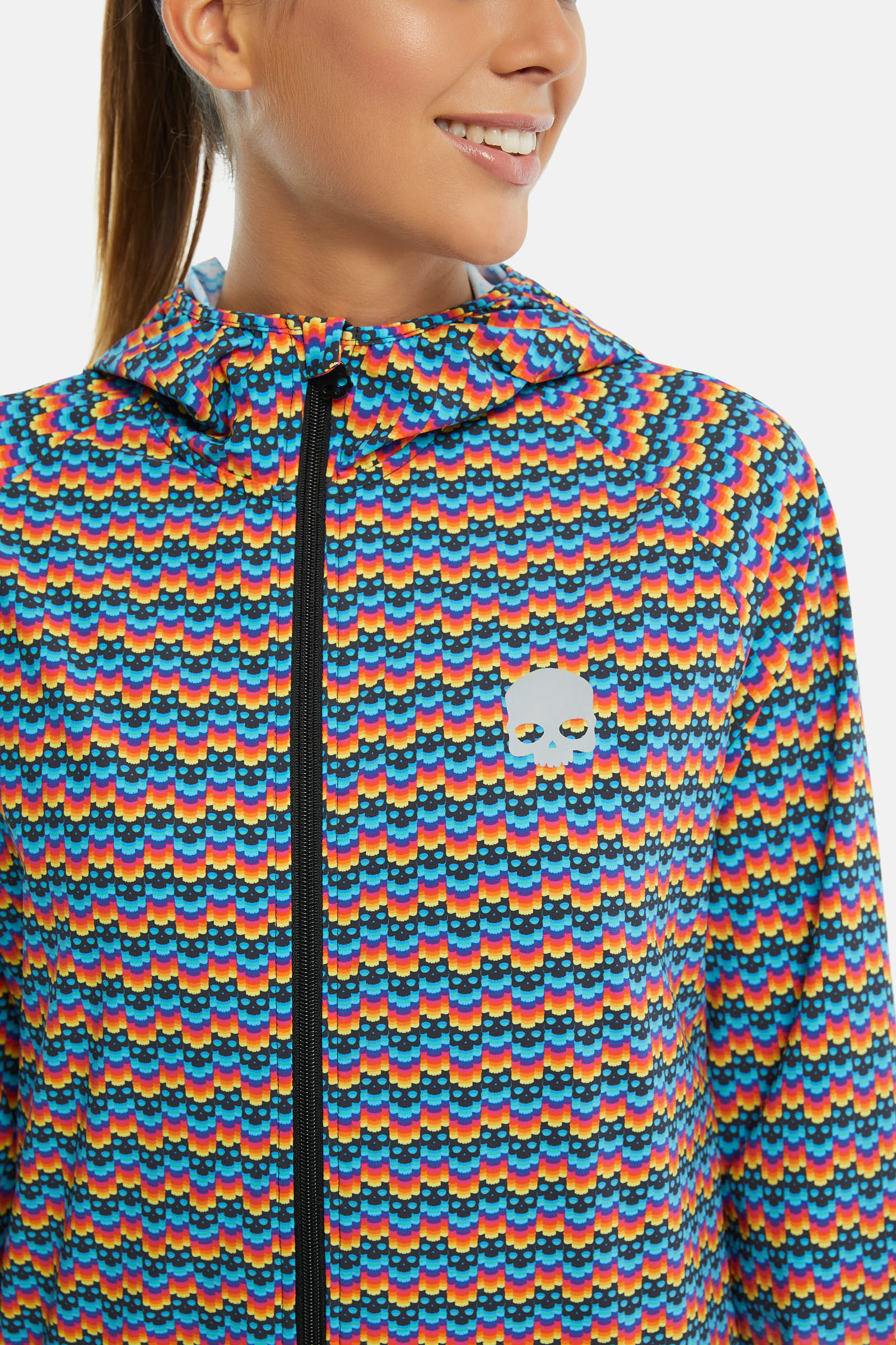 TECH HOODIE RAINBOW SKULL - RAINBOW - Hydrogen - Luxury Sportwear